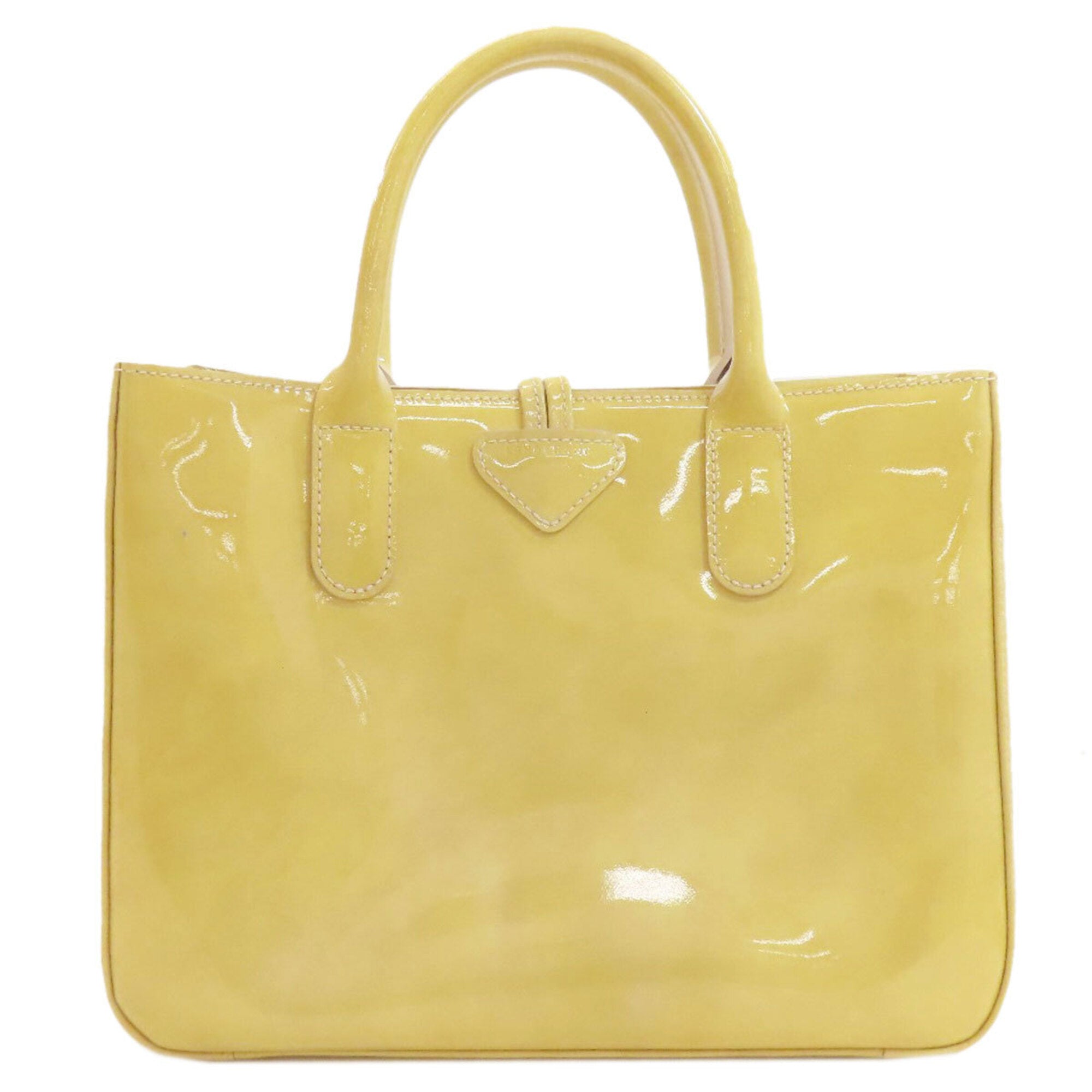Longchamp Yellow Leather Handbag (Pre-Owned)