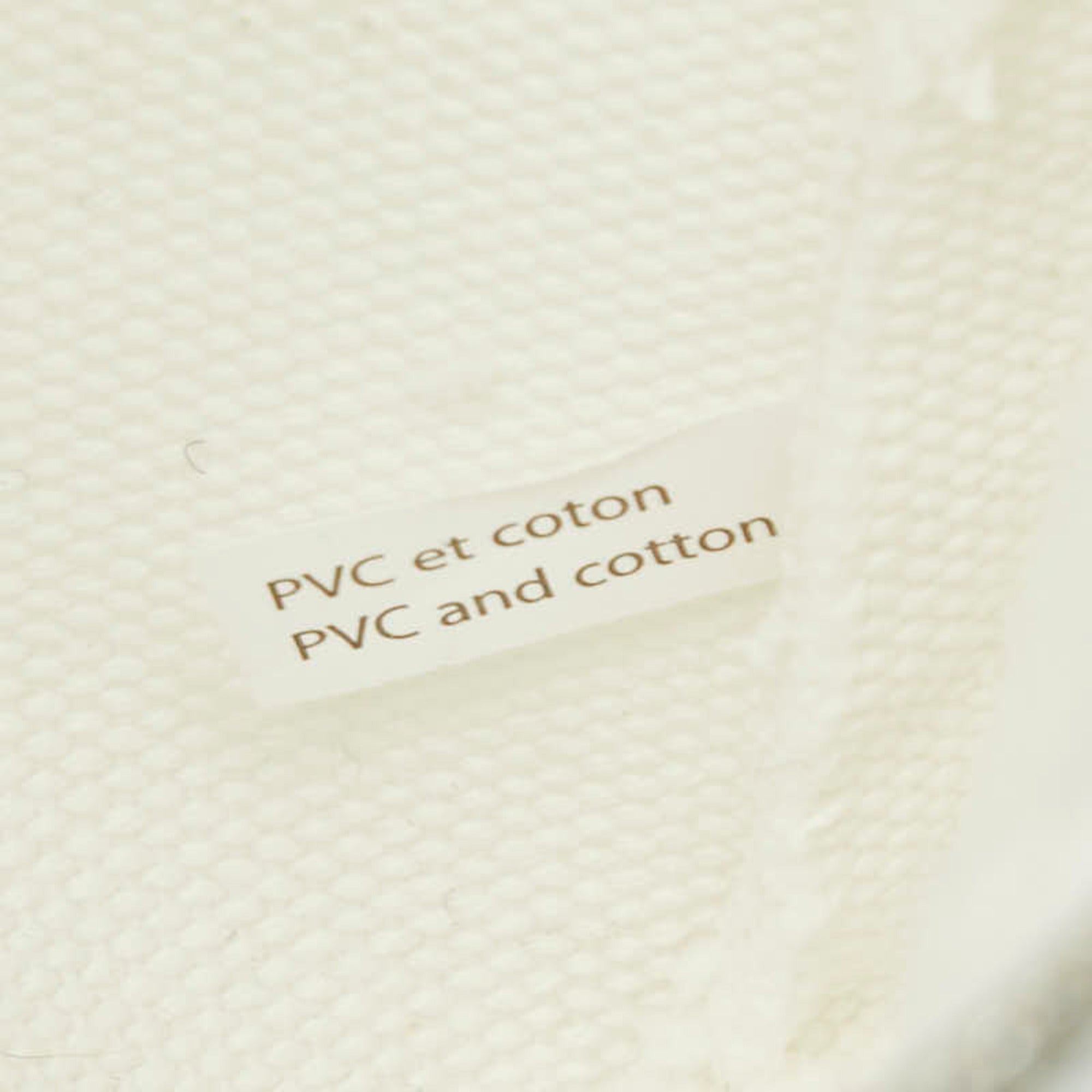 Louis Vuitton White Cotton Pvc Pouch (Pre-Owned)