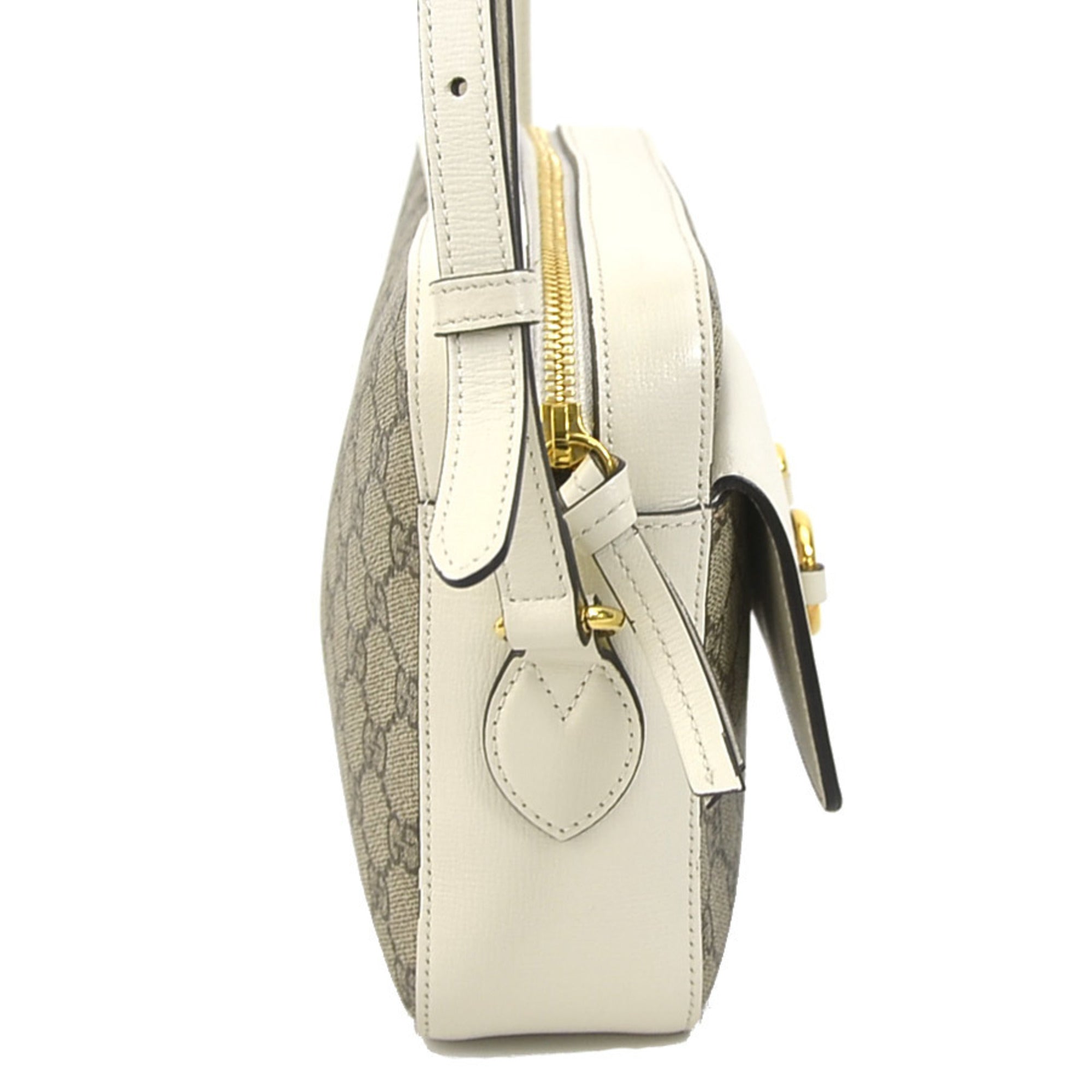 Gucci Beige White Gg Supreme Handbag (Pre-Owned)