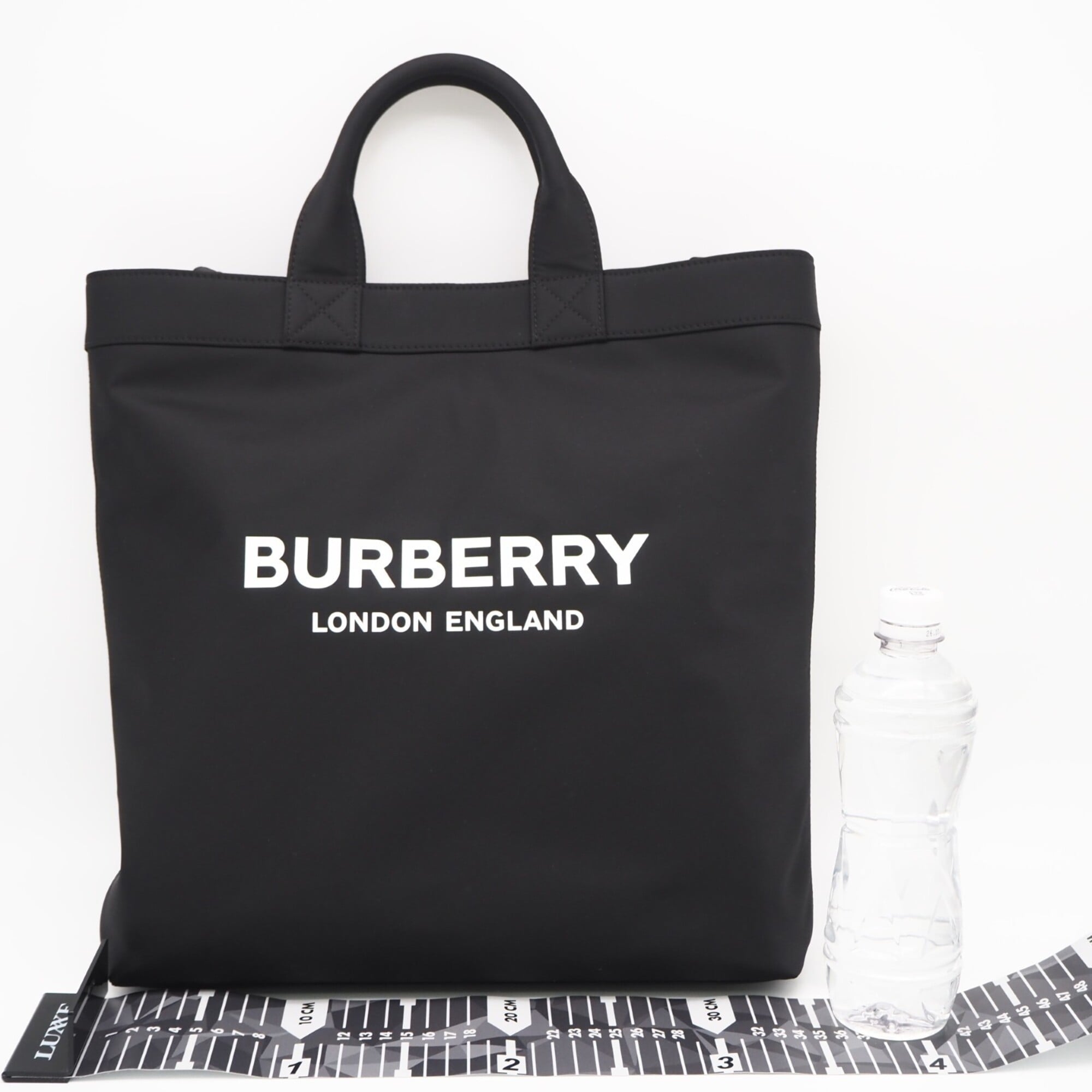 Burberry Black White Nylon Tote Bag (Pre-Owned)