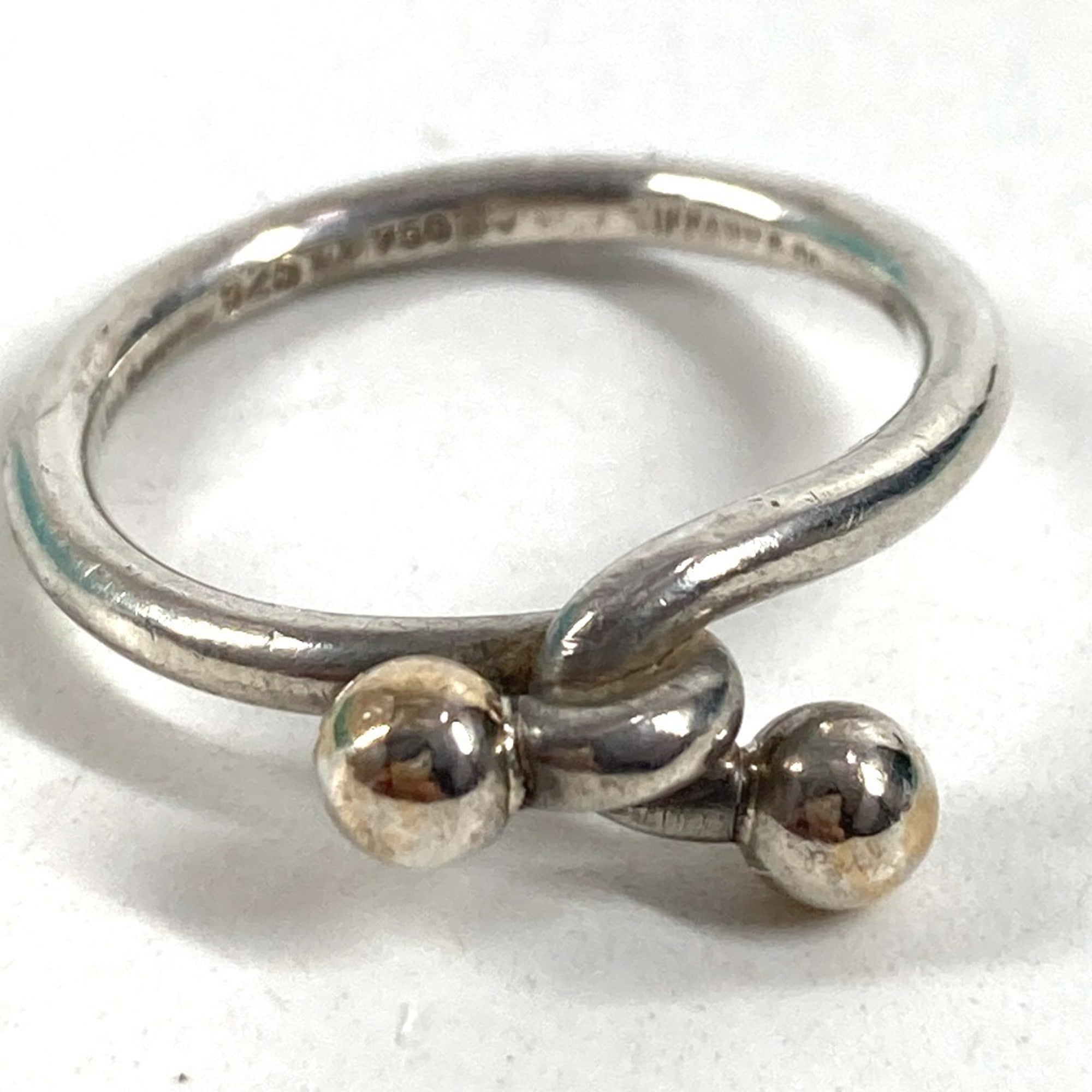 Tiffany Silver Yellow Gold Yellow Gold (18K) Silver 925 Band Ring (Pre-Owned)