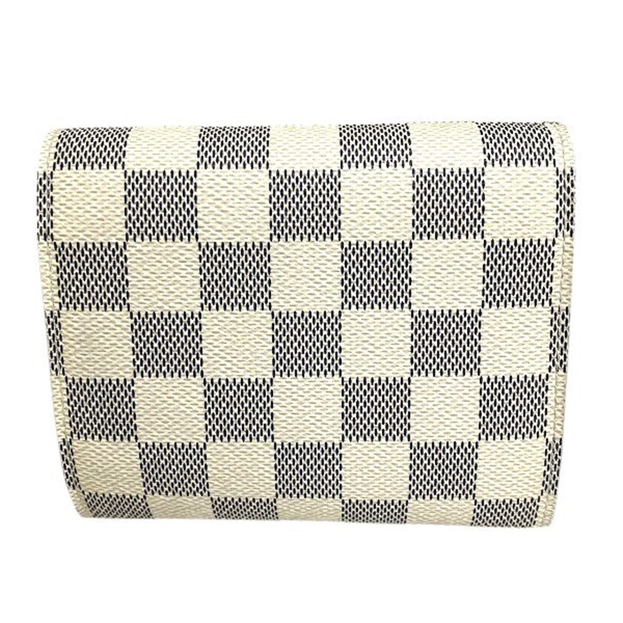 Louis Vuitton White Damier Azur Coin Purse/Coin Case (Pre-Owned)