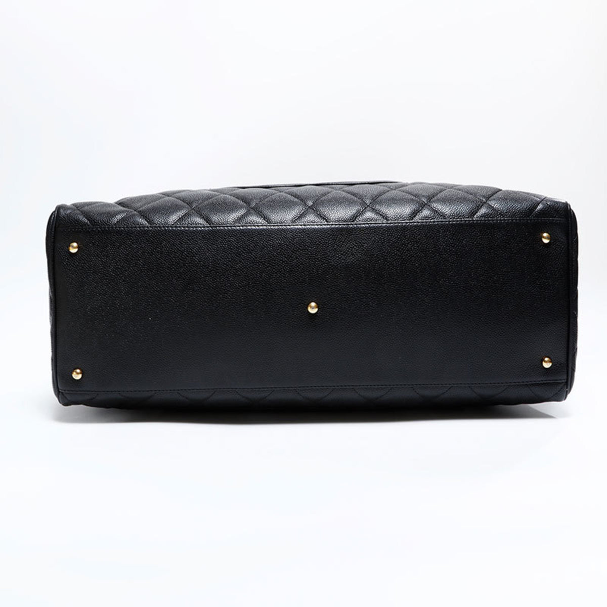 Chanel Matelasse Black Grained Calfskin Boston Bag (Pre-Owned)