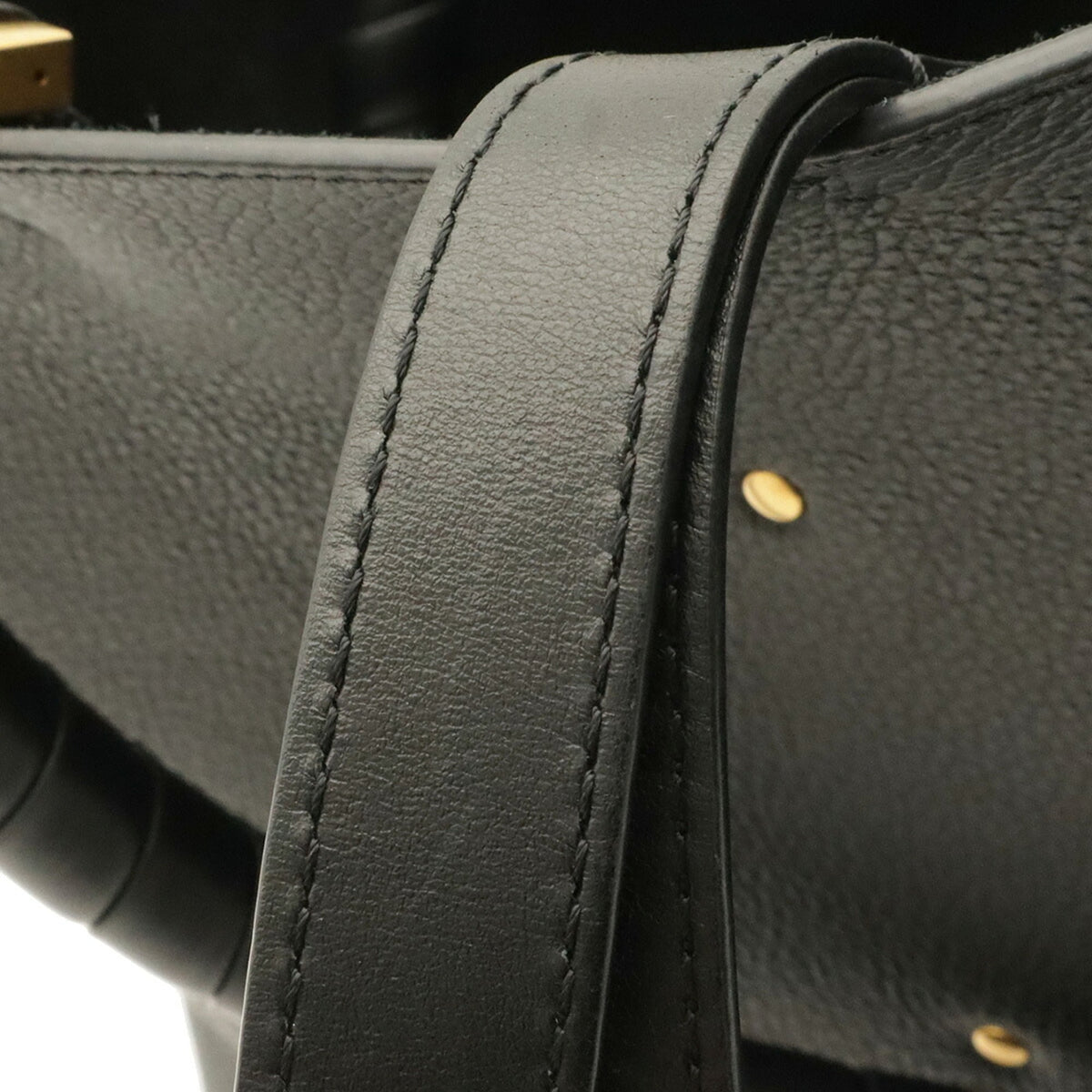 Chloé Black Leather Handbag Shoulder Bag Tote Bag (Pre-Owned)