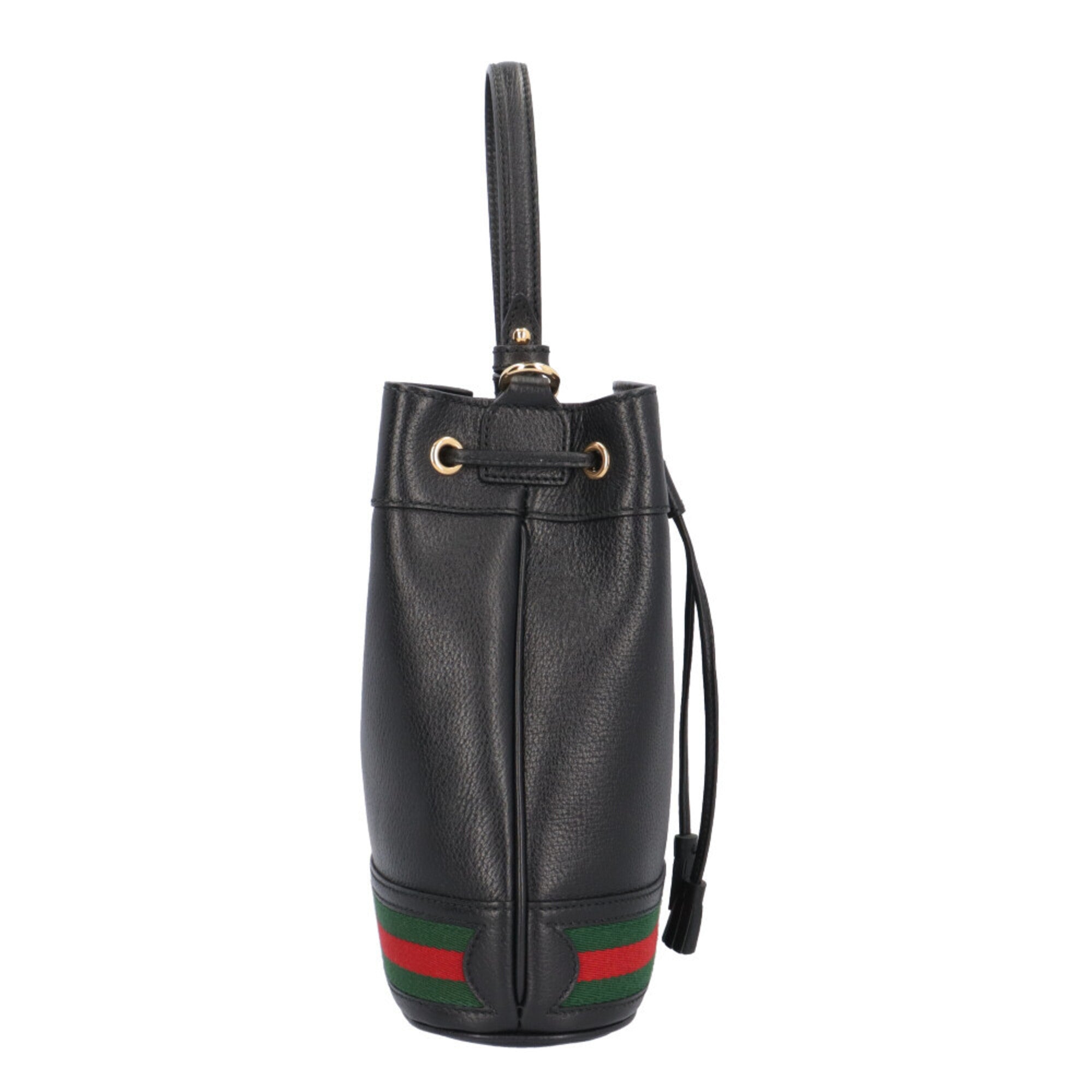 Gucci Ophidia Black Leather Shoulder Bag (Pre-Owned)