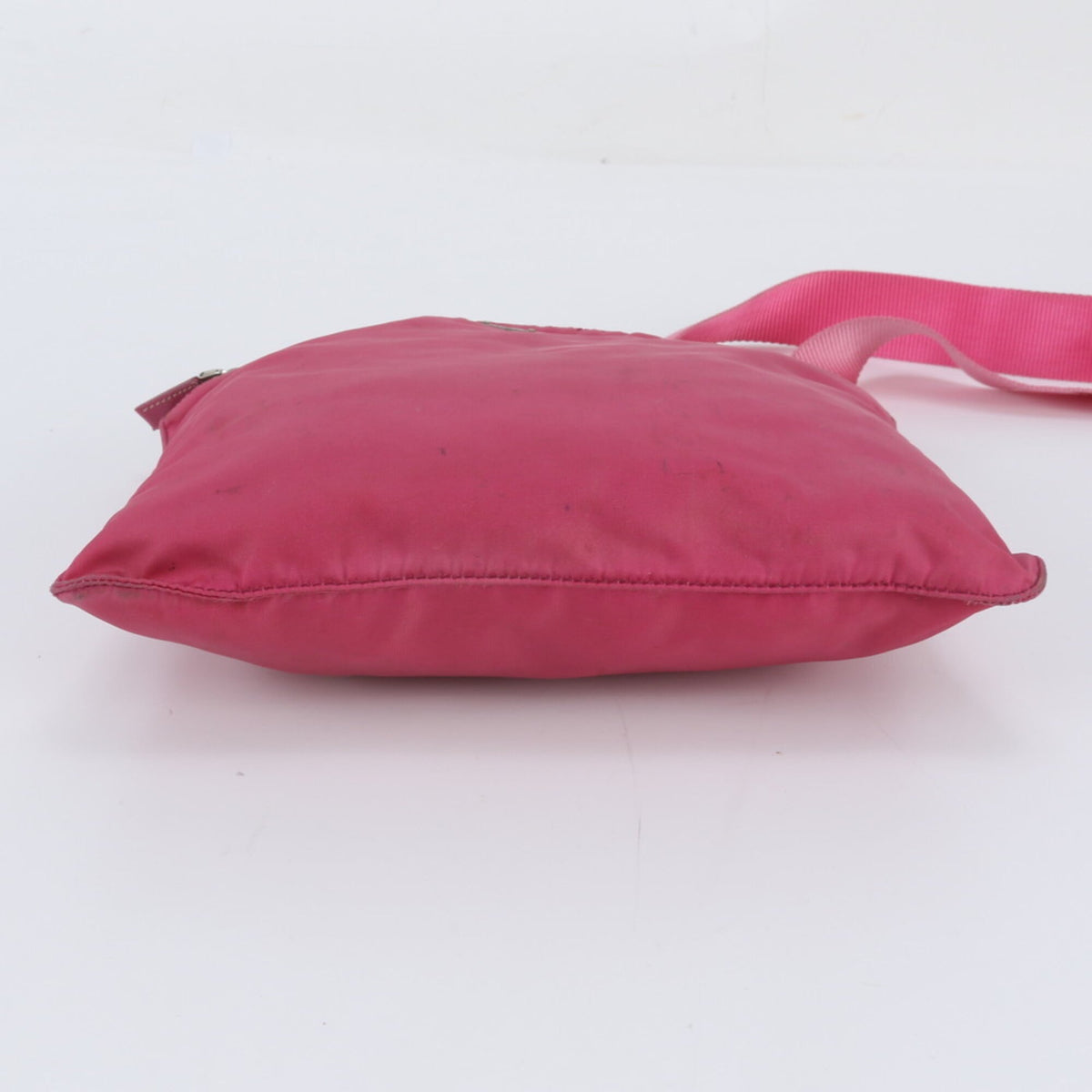 Prada Pink Leather Nylon Crossbody Bag Shoulder Bag (Pre-Owned)