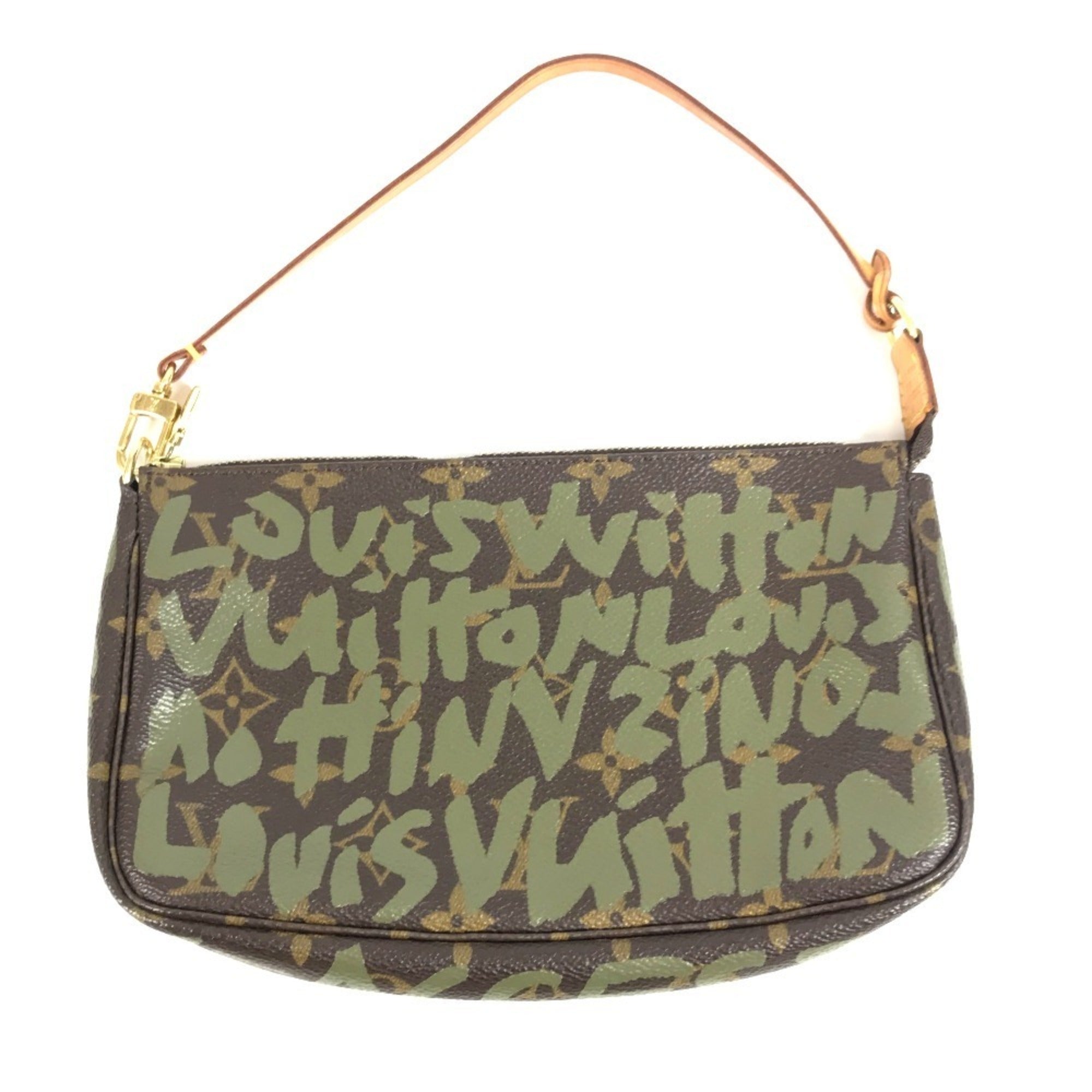 Louis Vuitton Brown Khaki Monogram Graffiti Handbag Pochette Pouch Shoulder Bag (Pre-Owned)