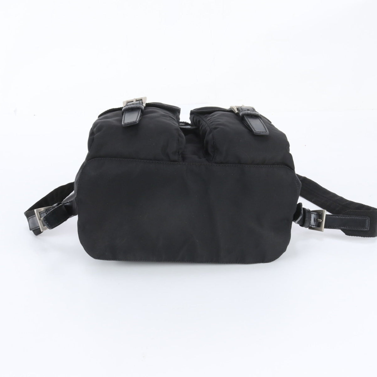 Prada Black Leather Nylon Backpack (Pre-Owned)
