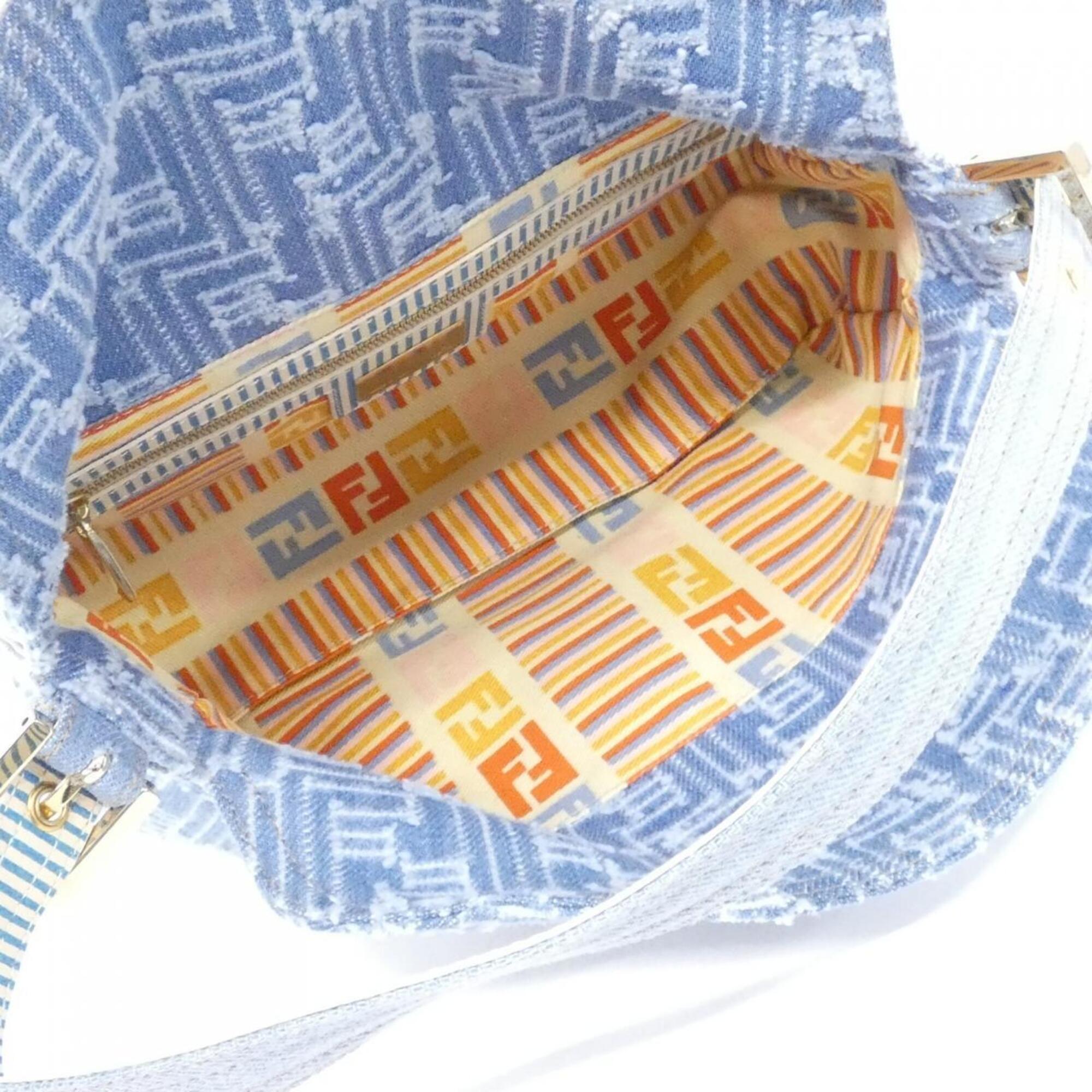 Fendi Blue Denim Shoulder Bag (Pre-Owned)