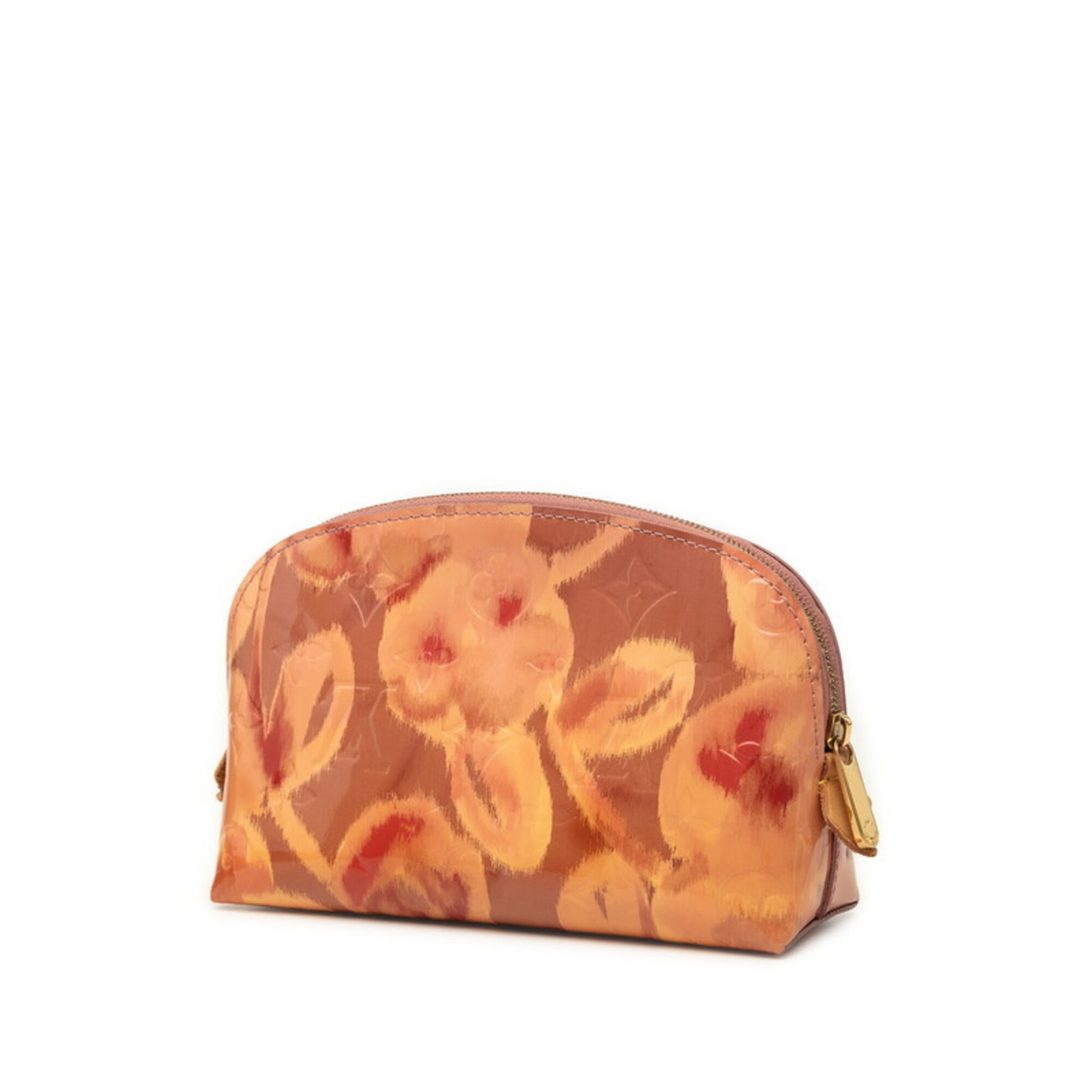 Louis Vuitton Monogram Vernis Pink Rose Velours Patent Leather Handbag Pochette Pouch (Pre-Owned)