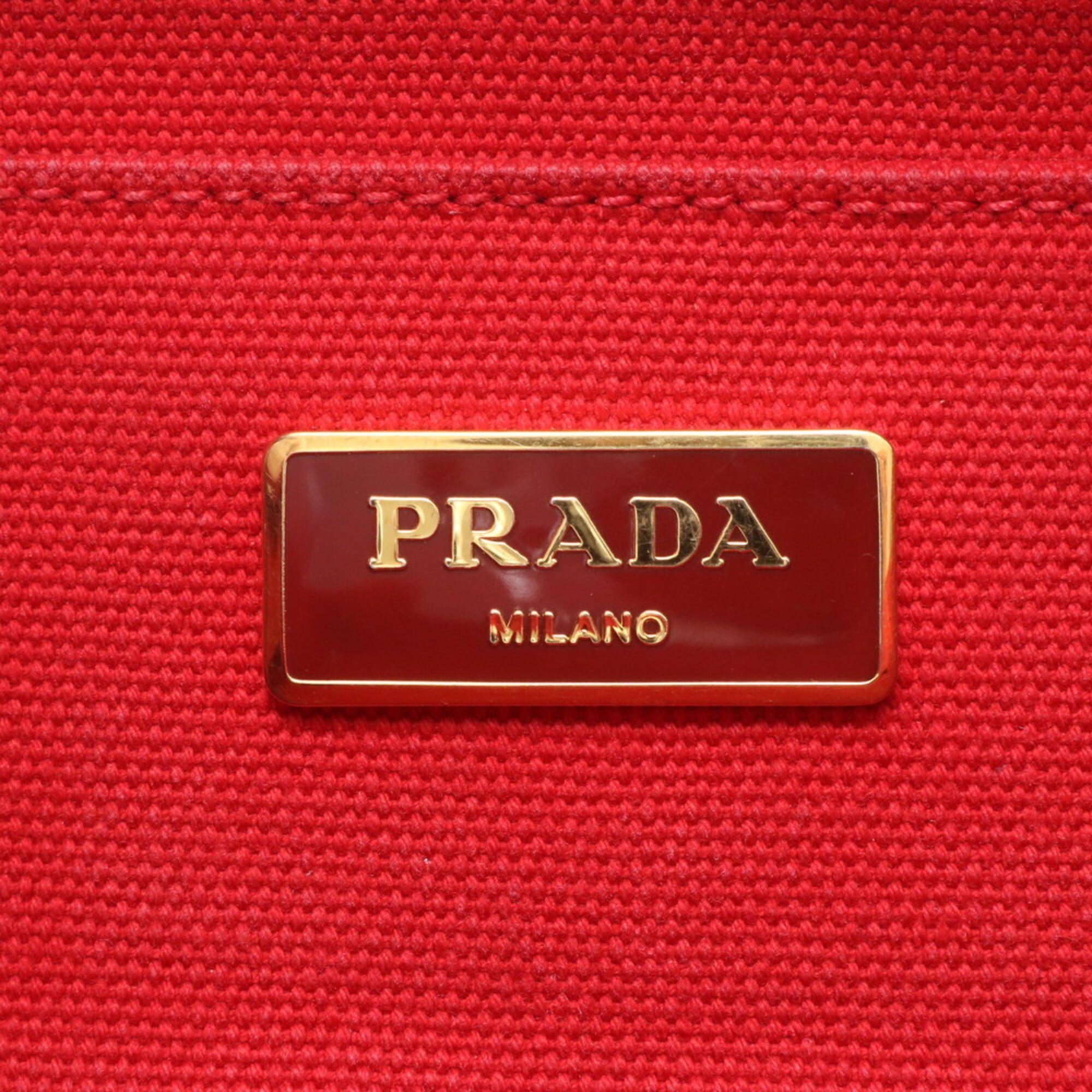 Prada Red Color Handbag Shoulder Bag Tote Bag (Pre-Owned)