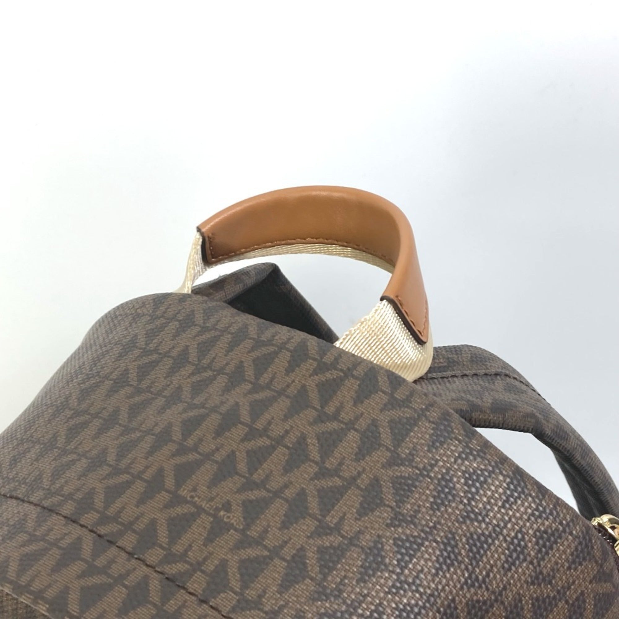 Michael Kors Brown Pvc Leather Backpack (Pre-Owned)