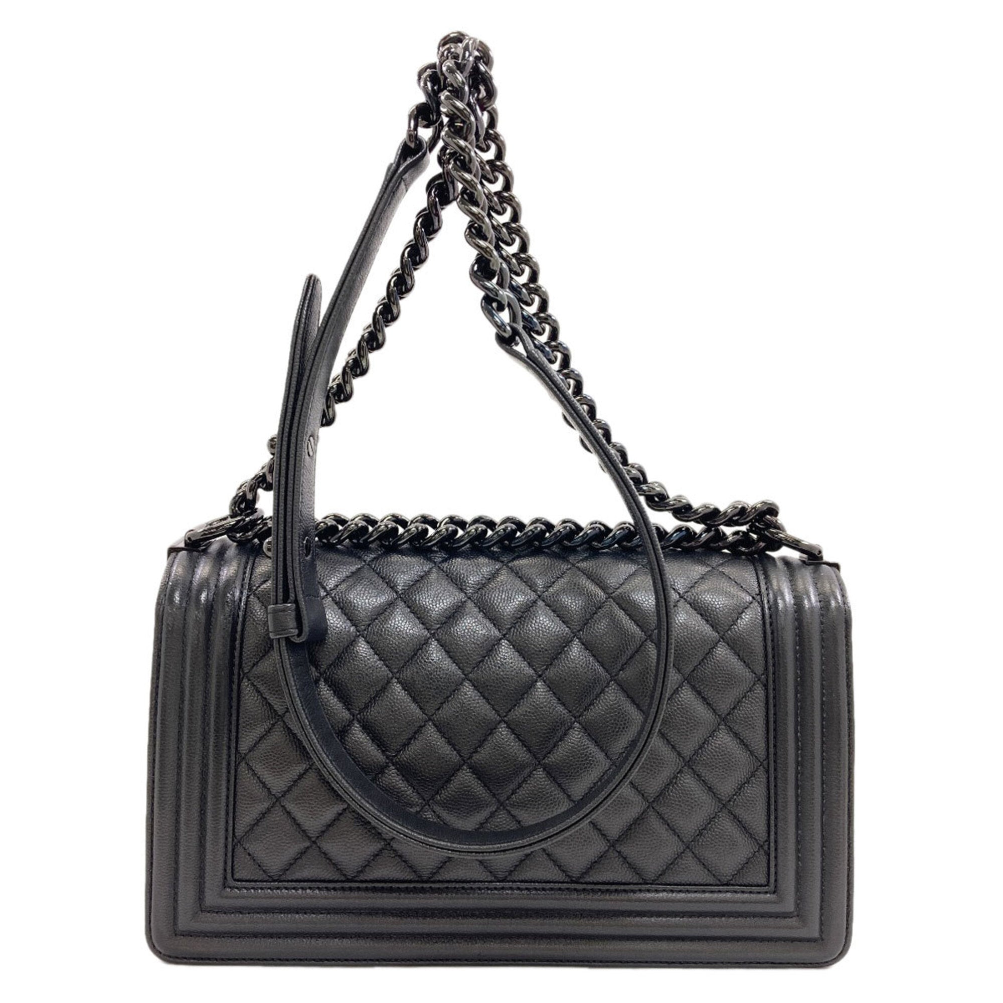 Chanel Black Leather Shoulder Bag (Pre-Owned)