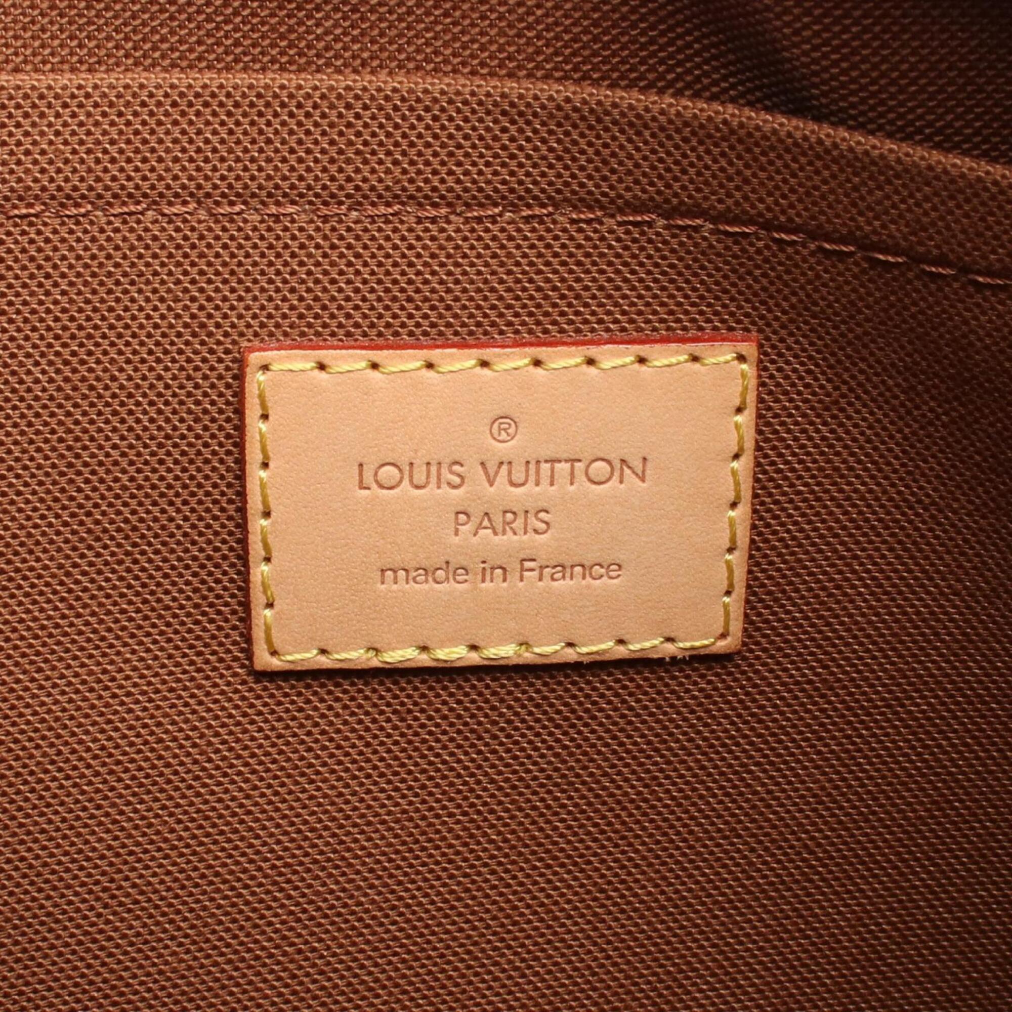 Louis Vuitton Brown Monogram Coated Canvas Leather Handbag Shoulder Bag (Pre-Owned)