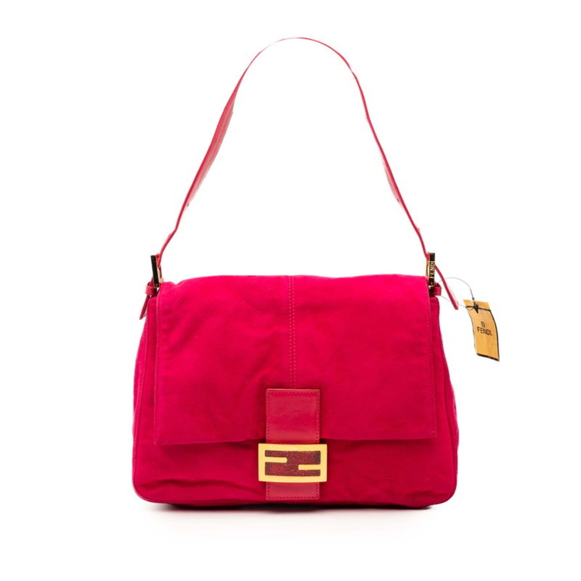 Fendi Pink Suede Leather Shoulder Bag (Pre-Owned)