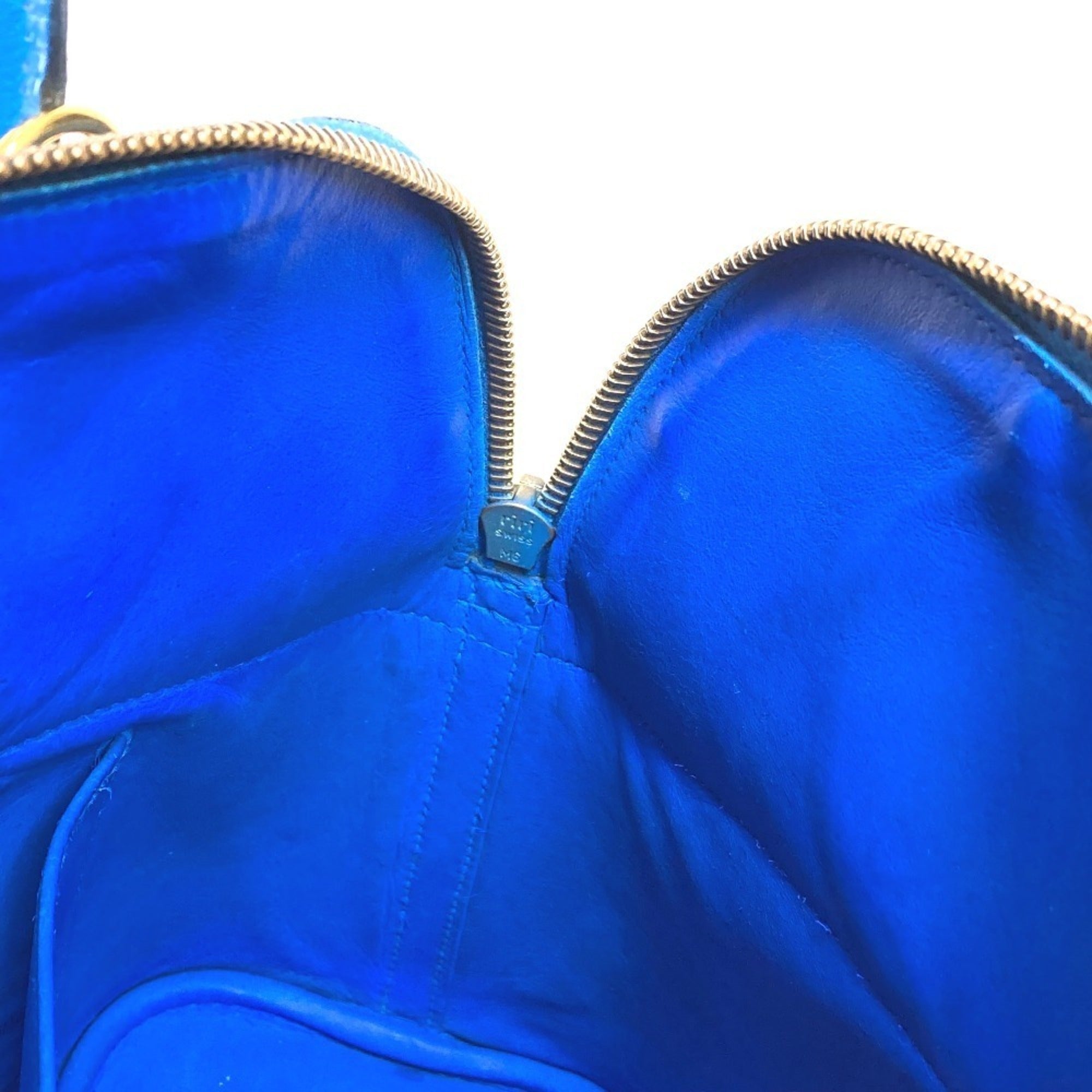 Hermes Blue Epsom Leather Handbag Shoulder Bag Tote Bag (Pre-Owned)