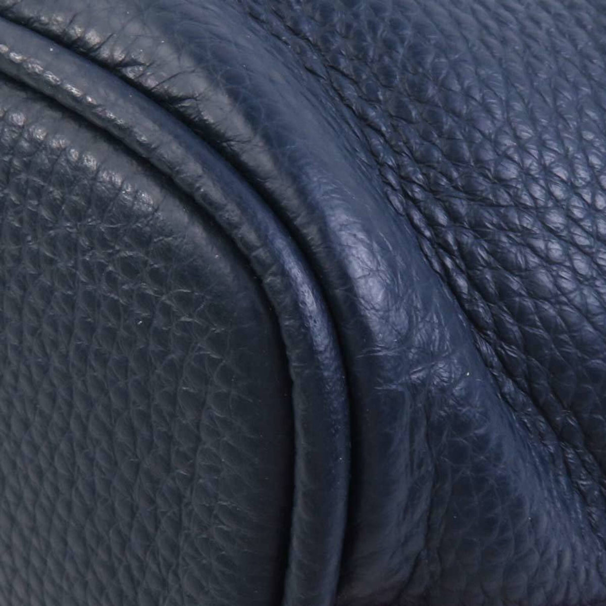 Bally Navy Leather Handbag Shoulder Bag (Pre-Owned)