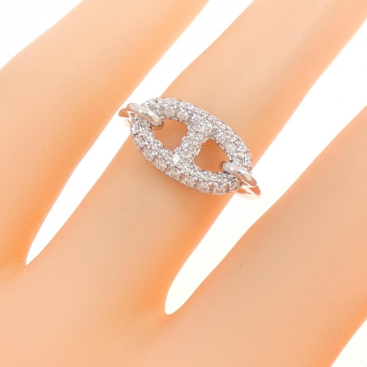 Hermes White Gold (18K) Band Ring (Pre-Owned)
