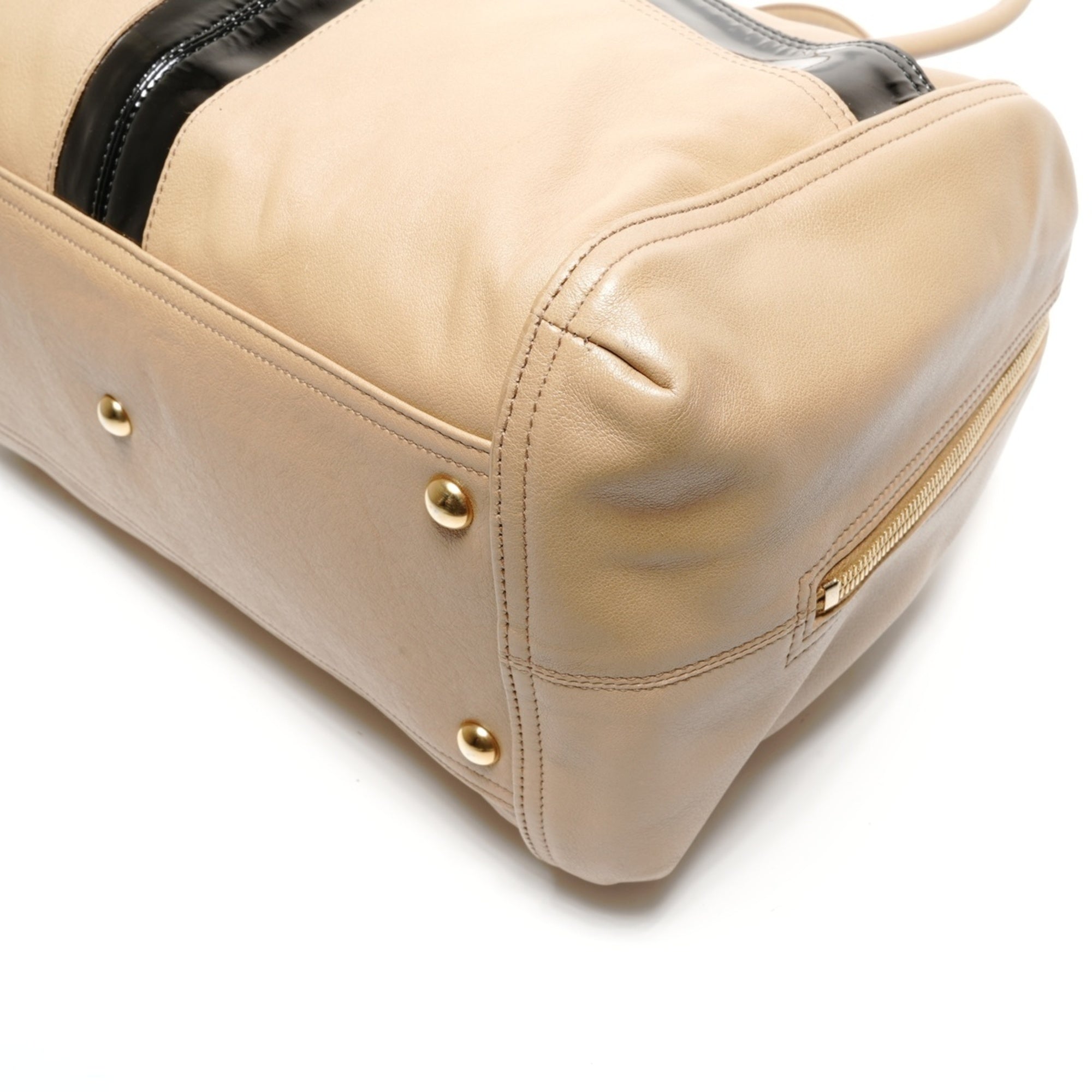 Yves Saint Laurent Beige Leather Boston Bag (Pre-Owned)