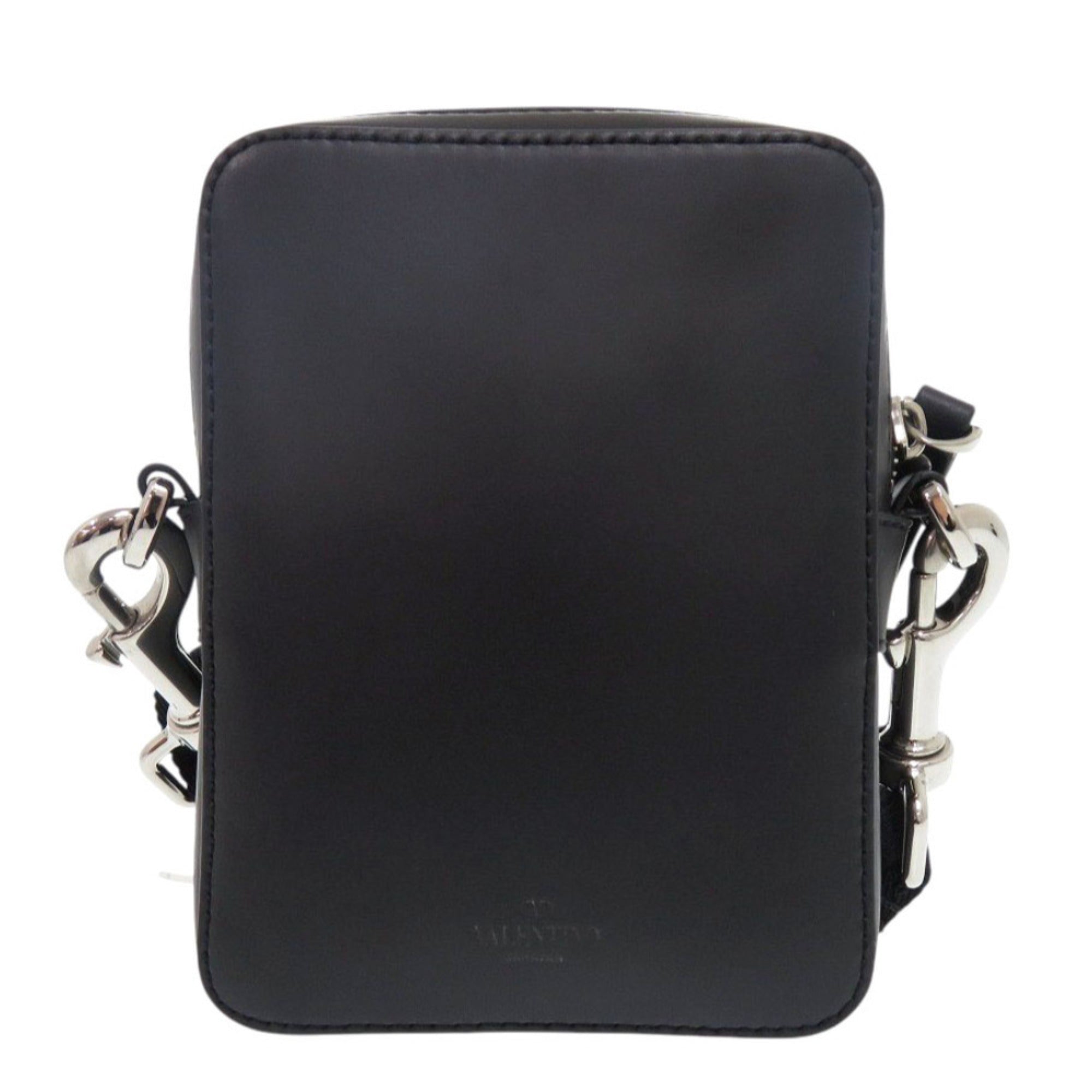 Valentino Garavani Black Leather Shoulder Bag (Pre-Owned)