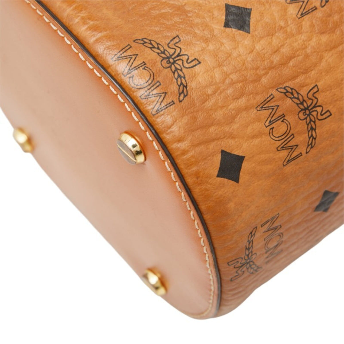 Mcm Brown Pvc Leather Handbag Shoulder Bag Vanity Bag (Pre-Owned)