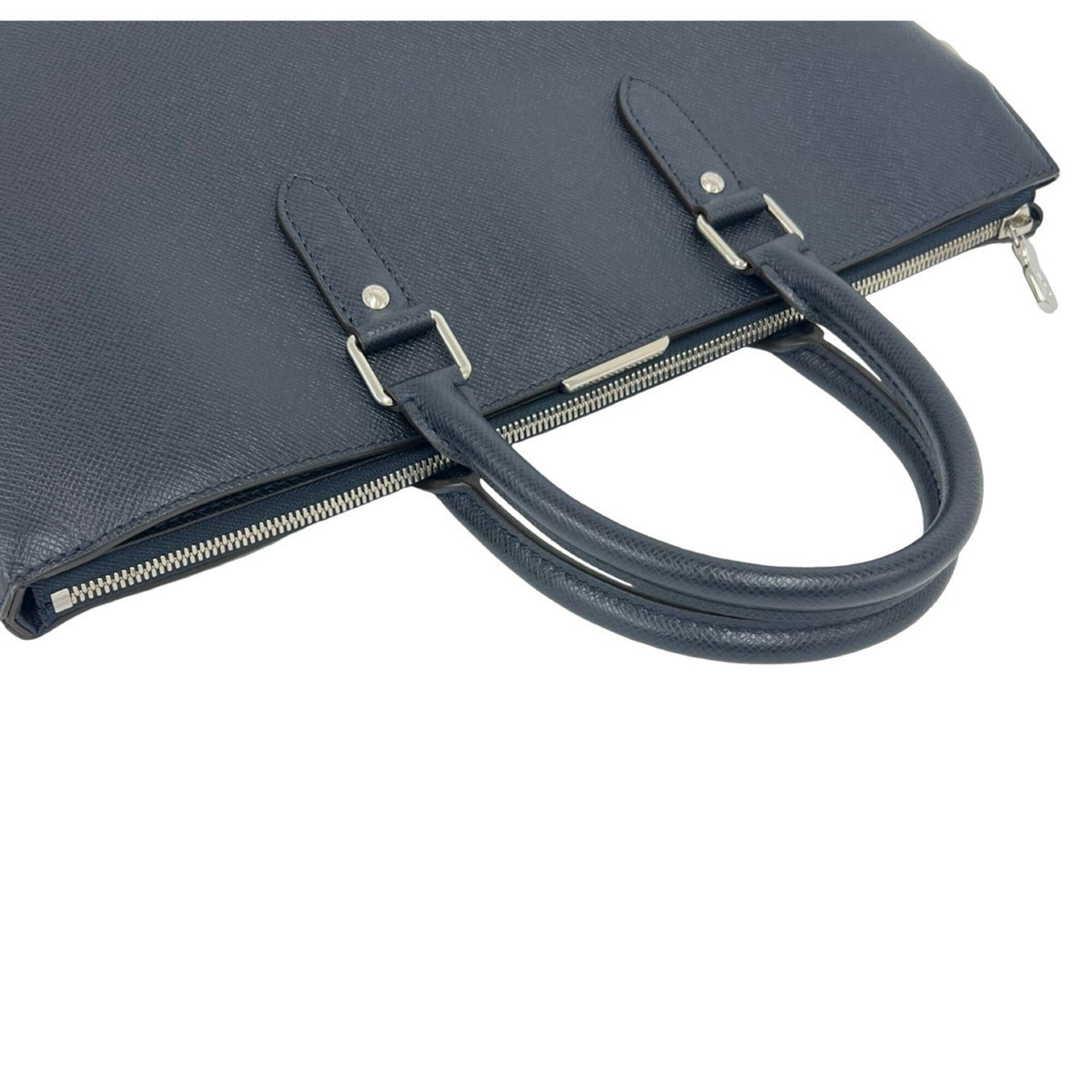 Louis Vuitton Navy Leather Briefcase Shoulder Bag (Pre-Owned)