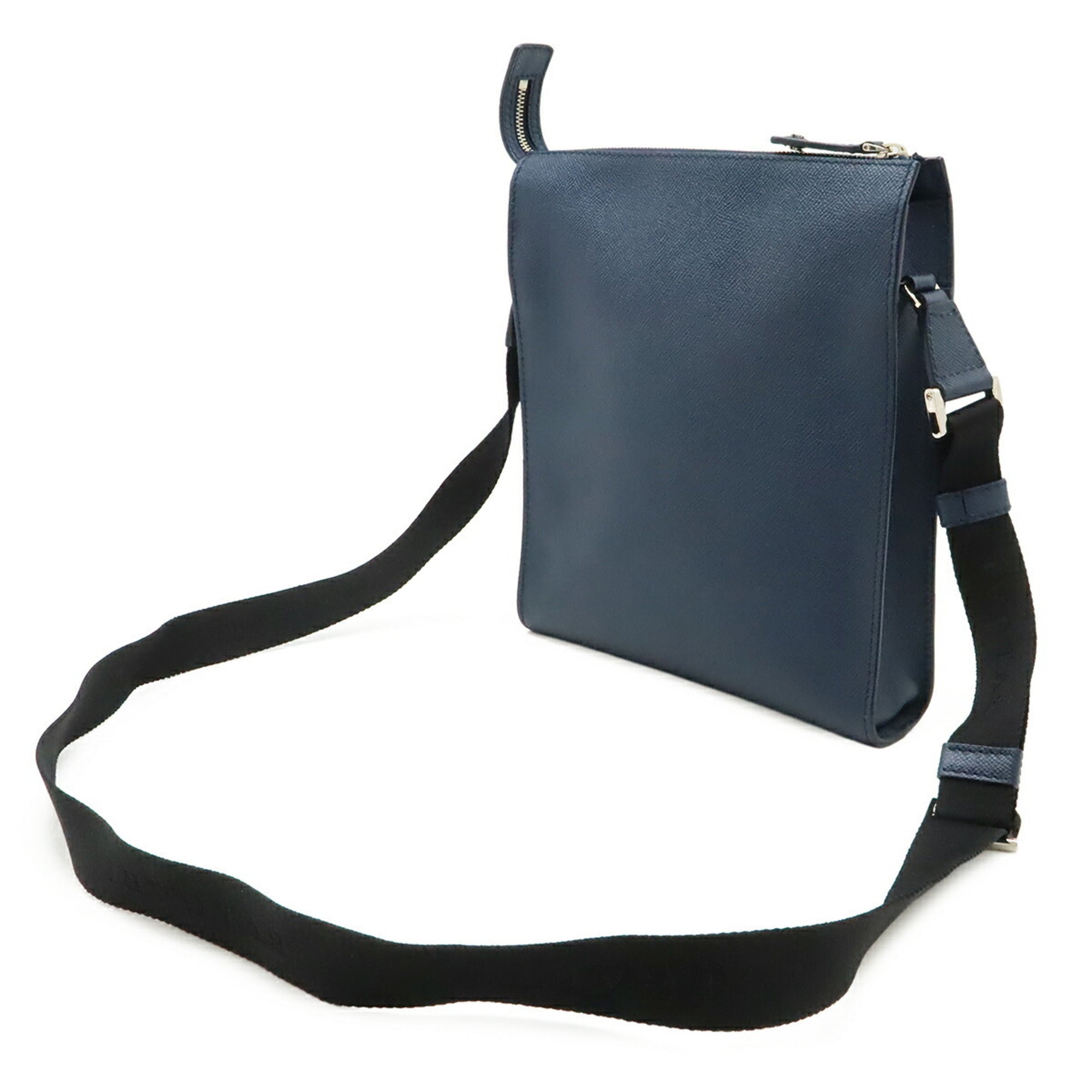 Bvlgari Bvlgari Bvlgari Navy Red Color Leather Handbag Shoulder Bag (Pre-Owned)