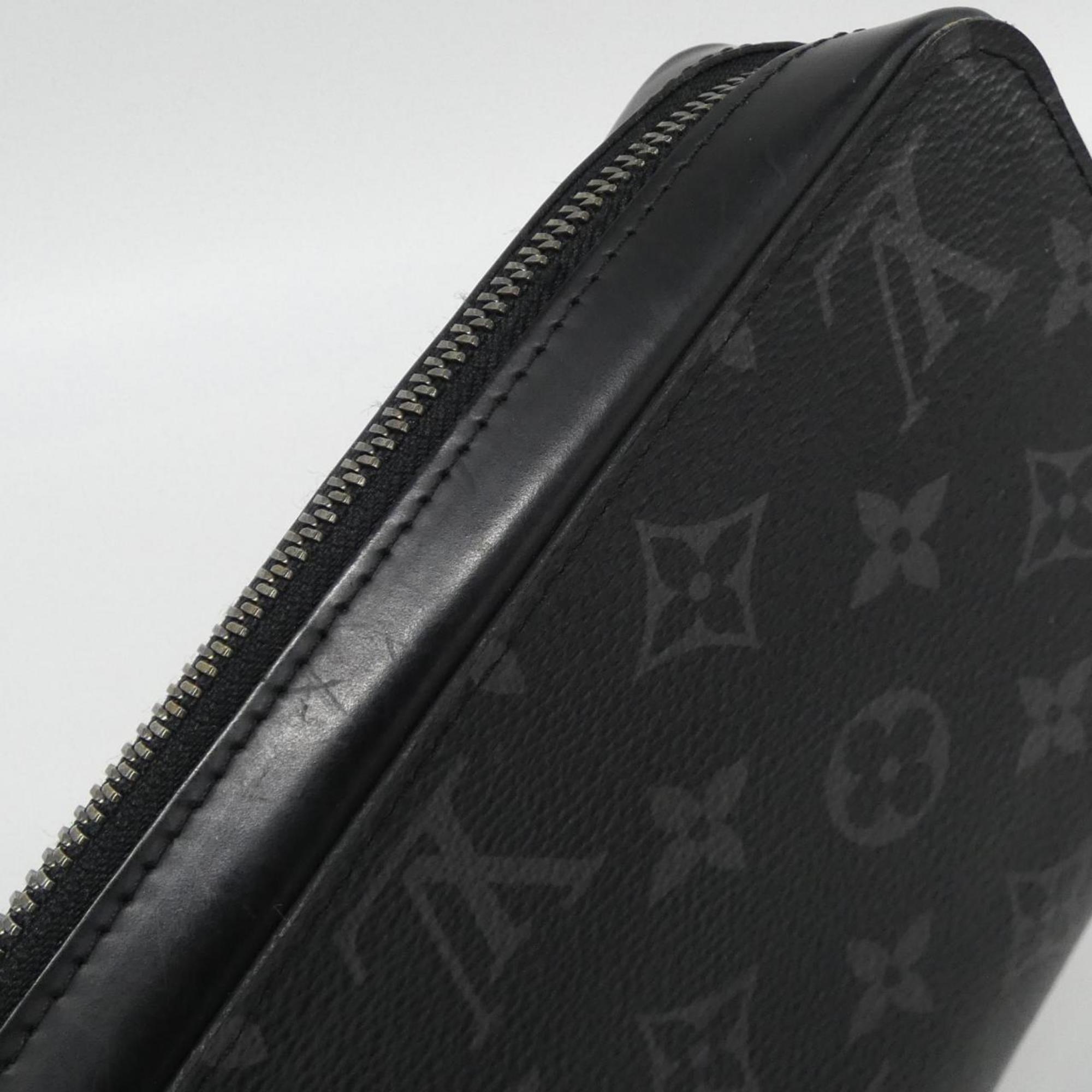 Louis Vuitton Black Coated Canvas Long Wallet (Bi-Fold) (Pre-Owned)