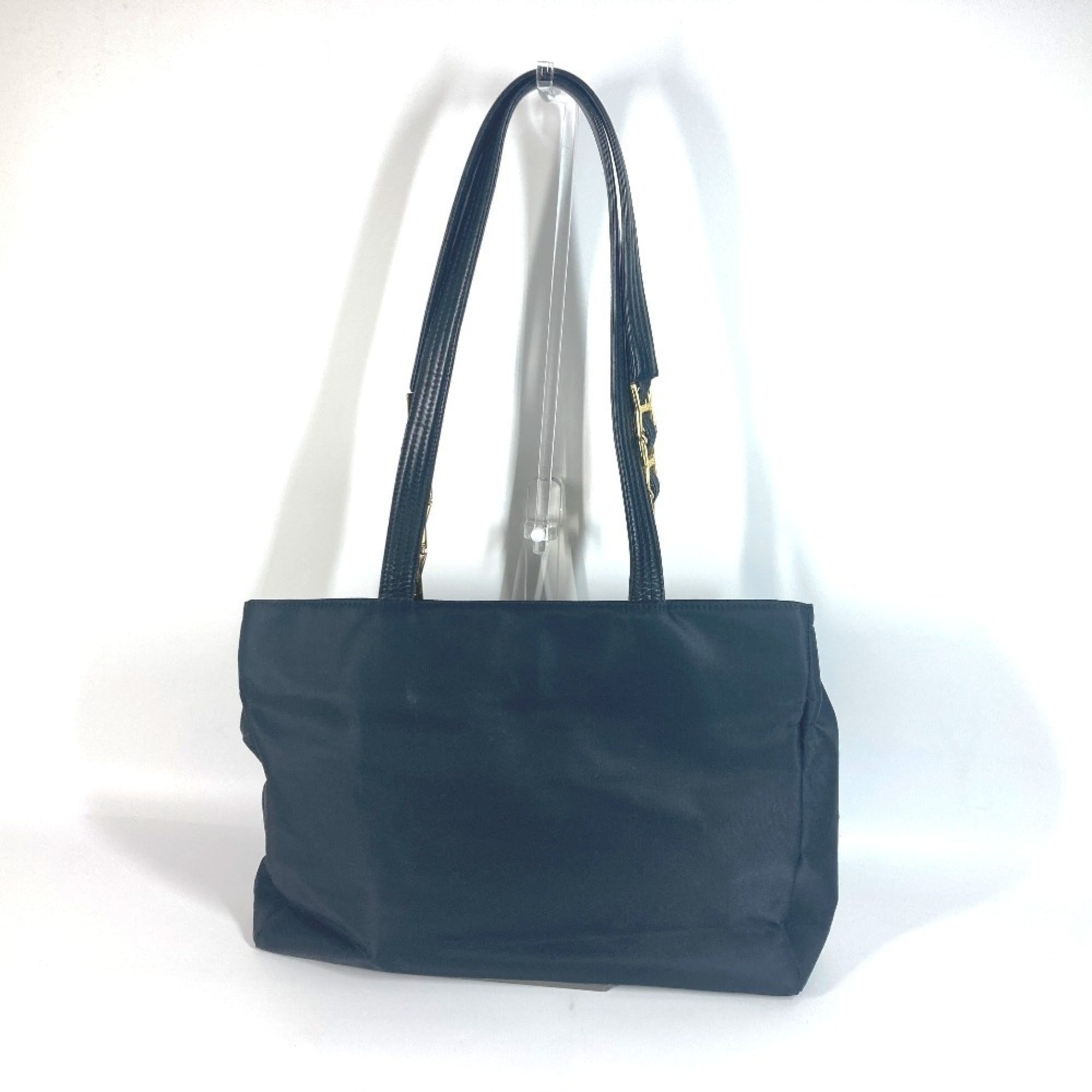 Versace Black Nylon Shoulder Bag Tote Bag (Pre-Owned)