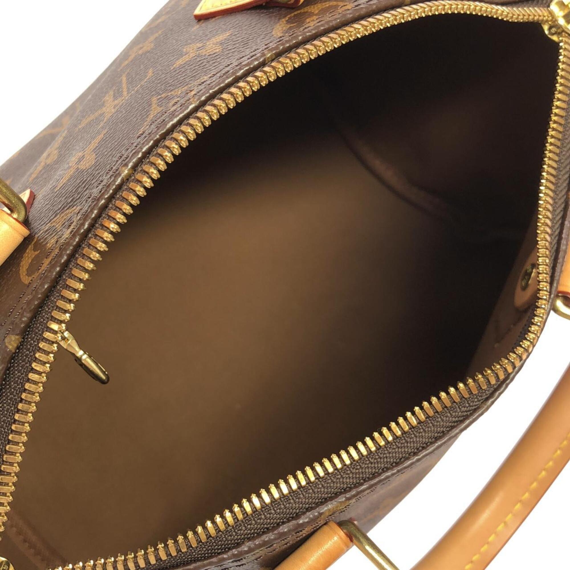 Louis Vuitton Marron Monogram Coated Canvas Boston Bag (Pre-Owned)