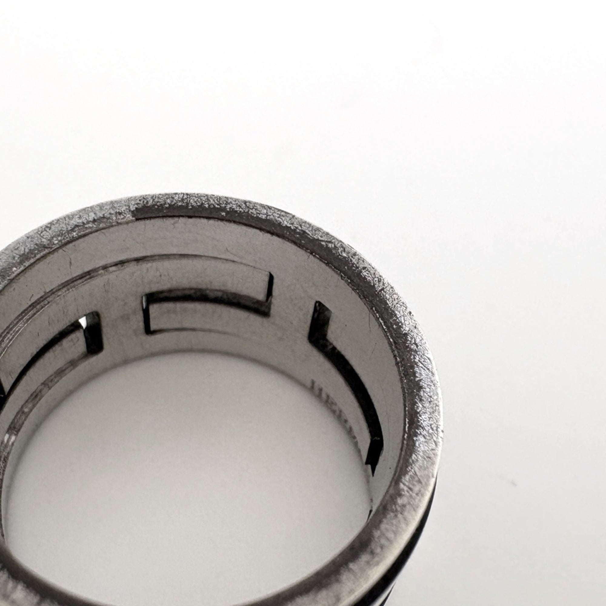 Hermes Silver Silver 925 Band Ring (Pre-Owned)