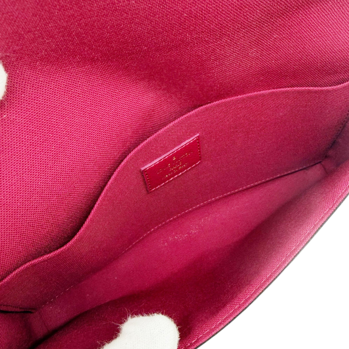 Louis Vuitton Brown Fuchsia Monogram Clutch Bag Pochette Pouch Shoulder Bag (Pre-Owned)