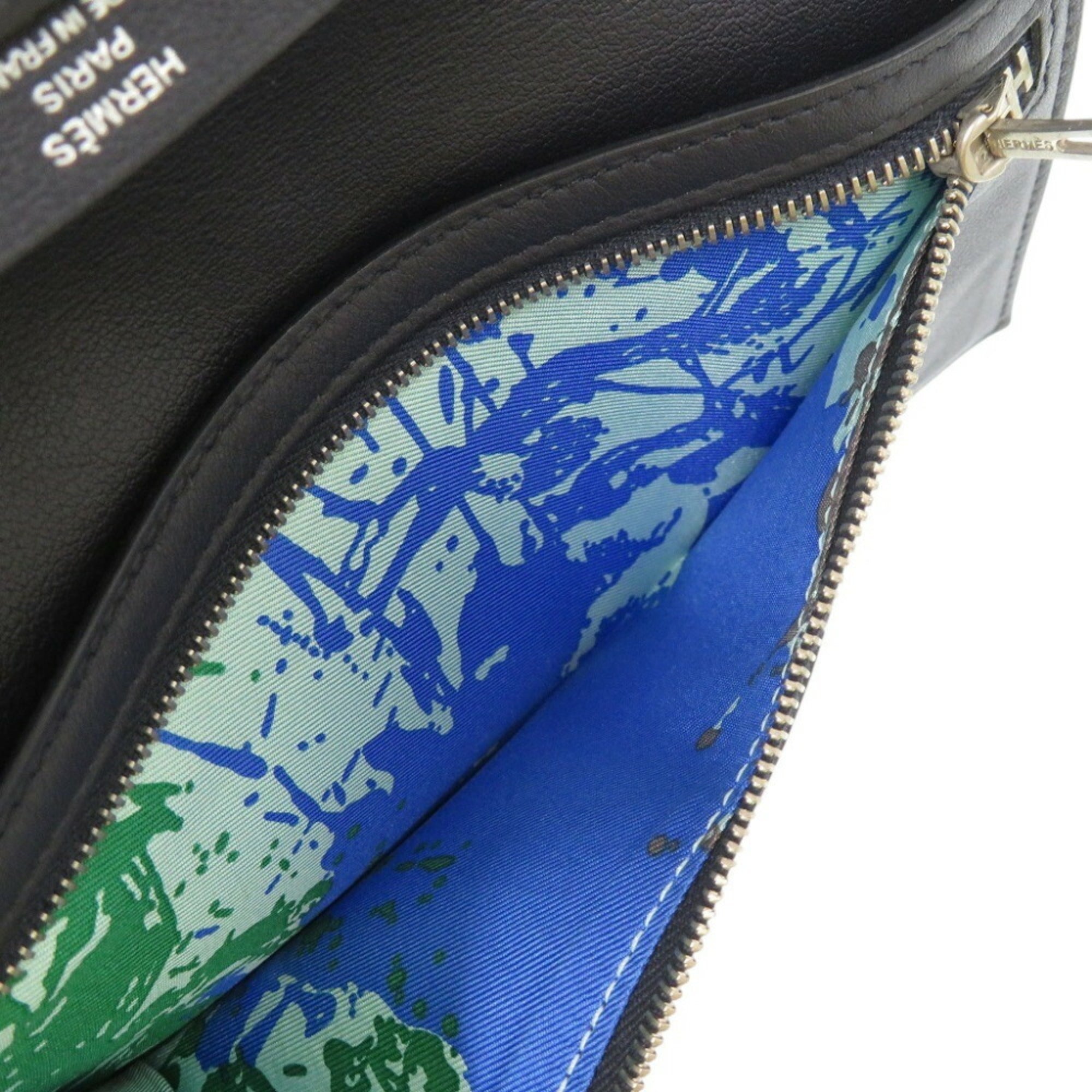 Hermes Blue Indigo Swift Leather Long Wallet (Bi-Fold) (Pre-Owned)