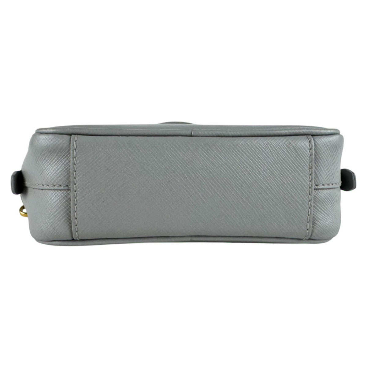 Prada Gray Leather Shoulder Bag (Pre-Owned)