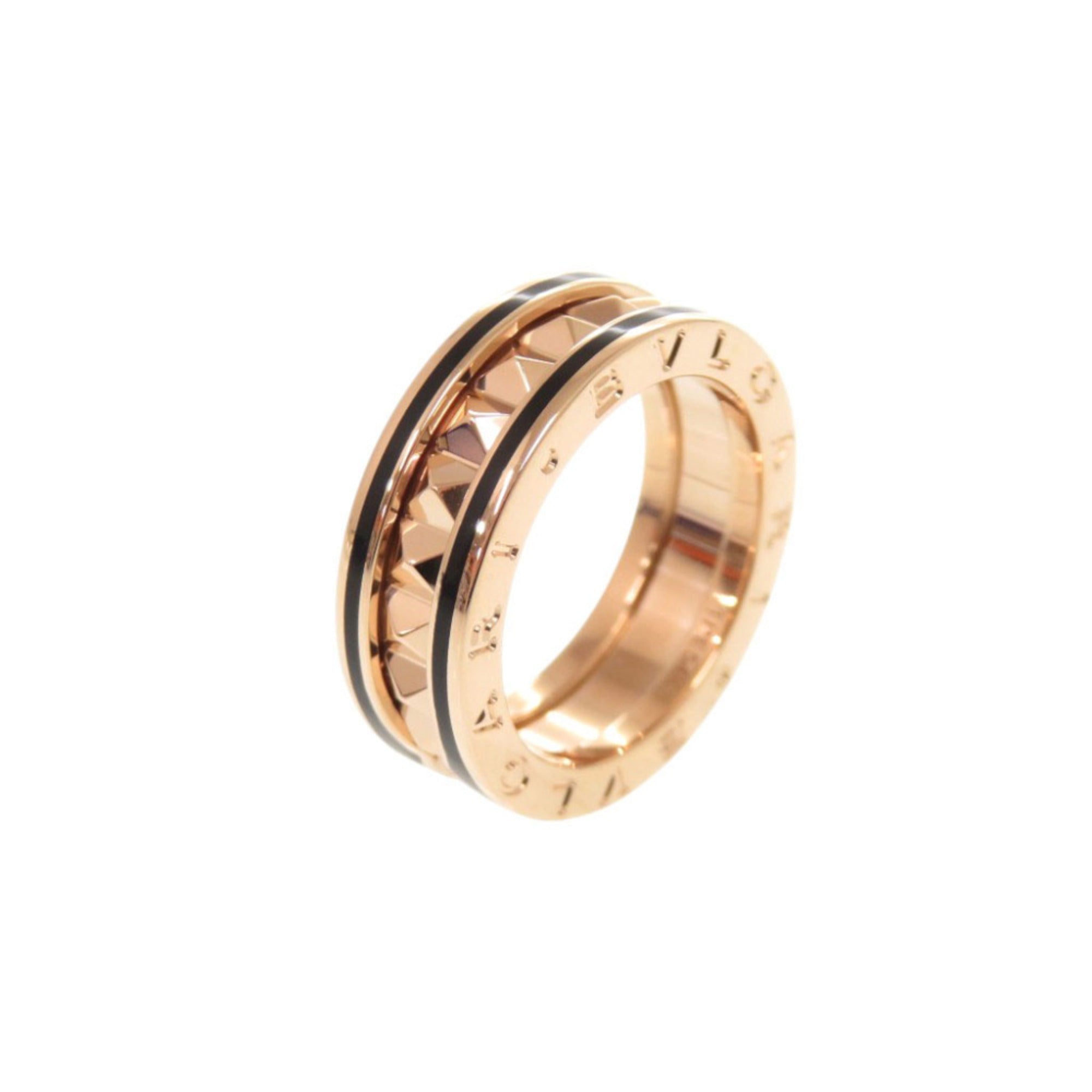 Bvlgari Pink Gold Black Pink Gold (18K) Ceramic Band Ring (Pre-Owned)