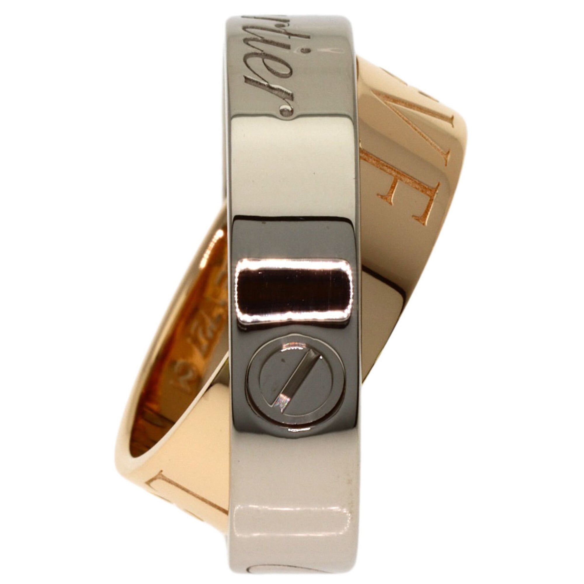 Cartier Love Pink Gold (18K) White Gold (18K) Band Ring (Pre-Owned)