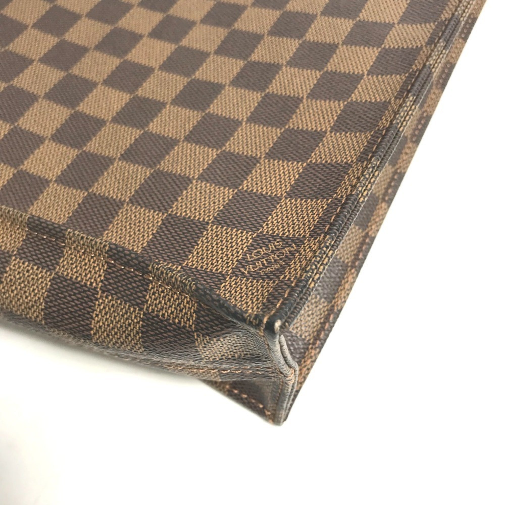 Louis Vuitton Brown Damier Canvas Ebene Damier Canvas Handbag Tote Bag (Pre-Owned)