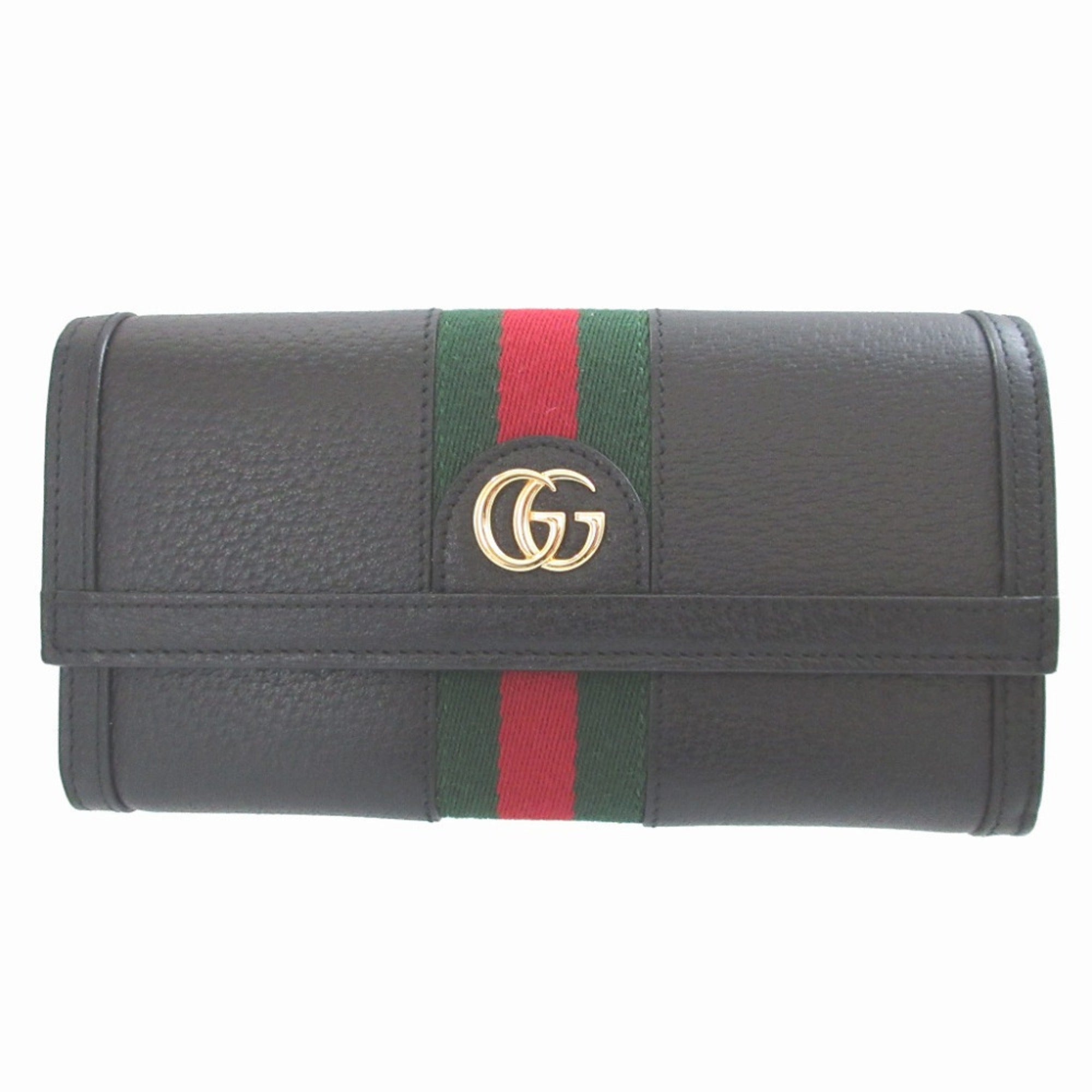 Gucci Black Leather Long Wallet (Bi-Fold) (Pre-Owned)
