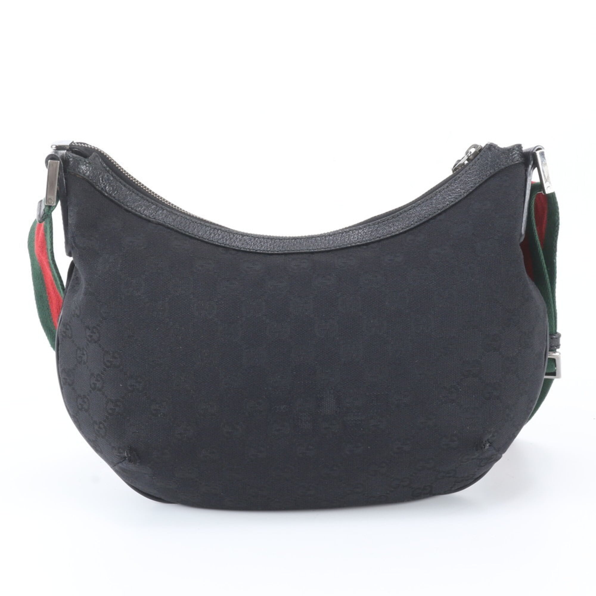 Gucci Gg Canvas Black Gg Canvas Shoulder Bag (Pre-Owned)