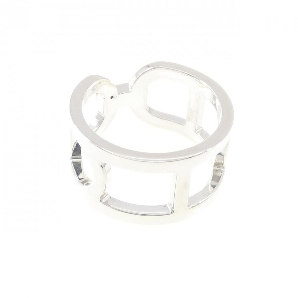 Hermes Silver 925 Band Ring (Pre-Owned)