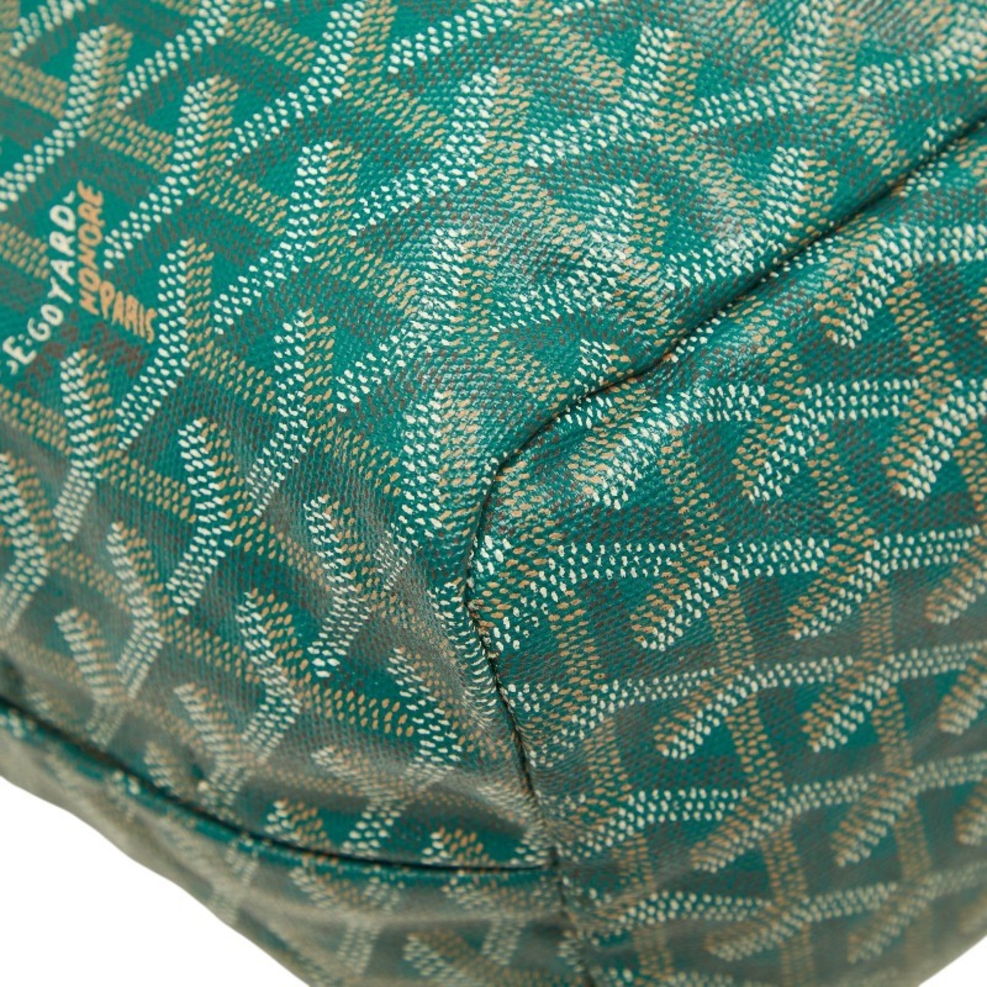Goyard Green Pvc Leather Handbag Pouch Tote Bag (Pre-Owned)