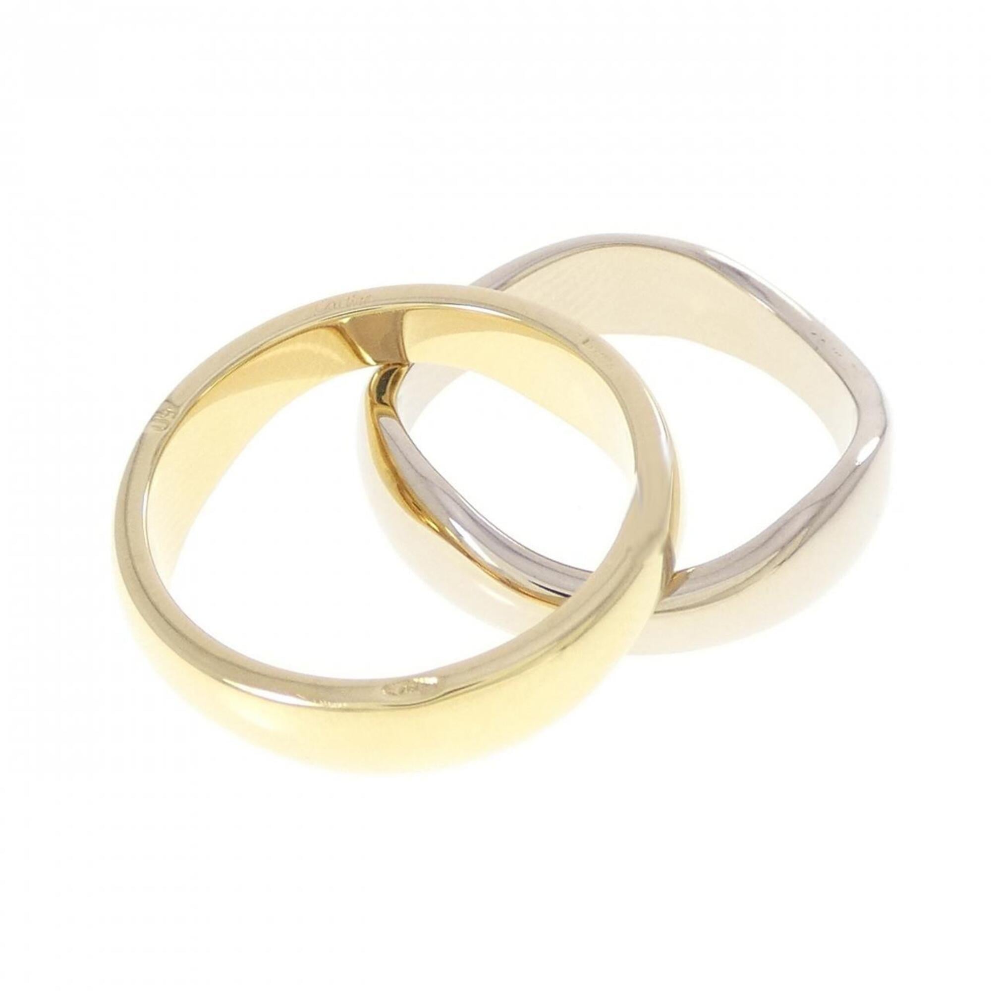 Cartier Yellow Gold (18K) White Gold (18K) Band Ring (Pre-Owned)