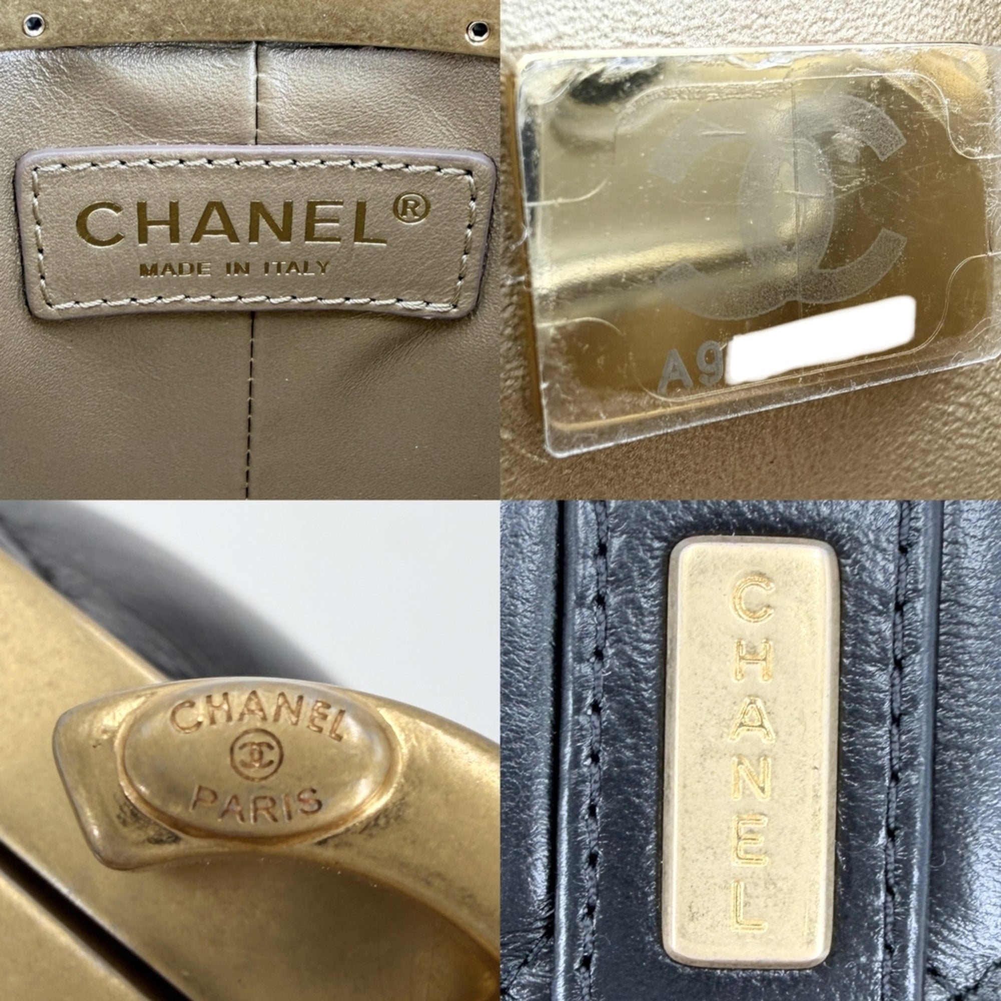 Chanel Matelasse Black Leather Shoulder Bag (Pre-Owned)