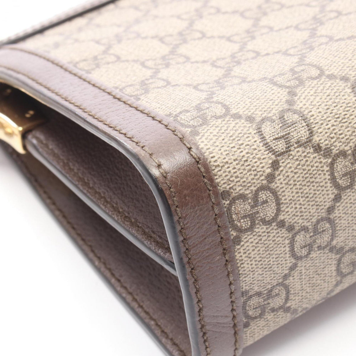 Gucci Beige Brown Multi-Color Pvc Leather Handbag Shoulder Bag (Pre-Owned)