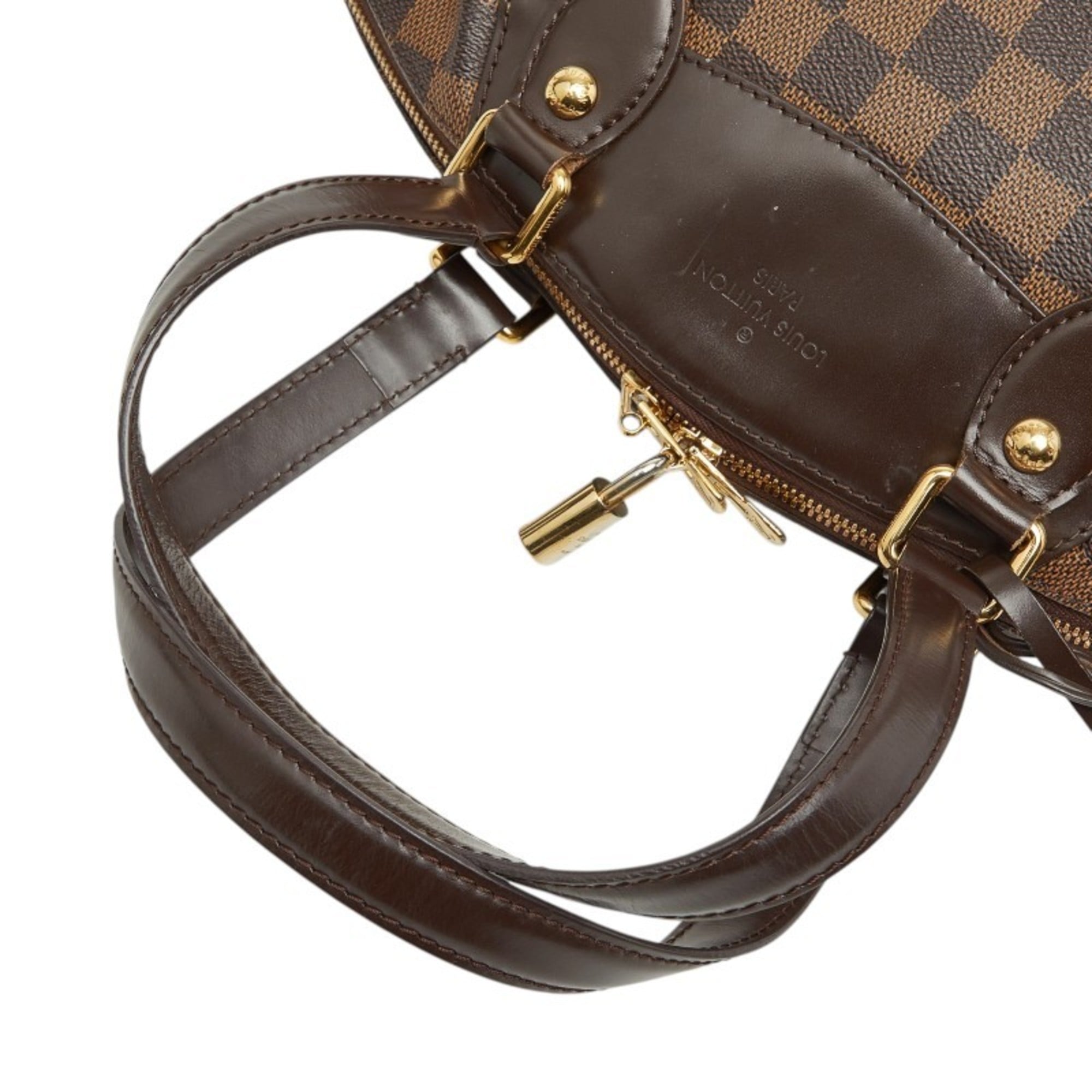 Louis Vuitton Brown Damier Canvas Pvc Leather Handbag (Pre-Owned)