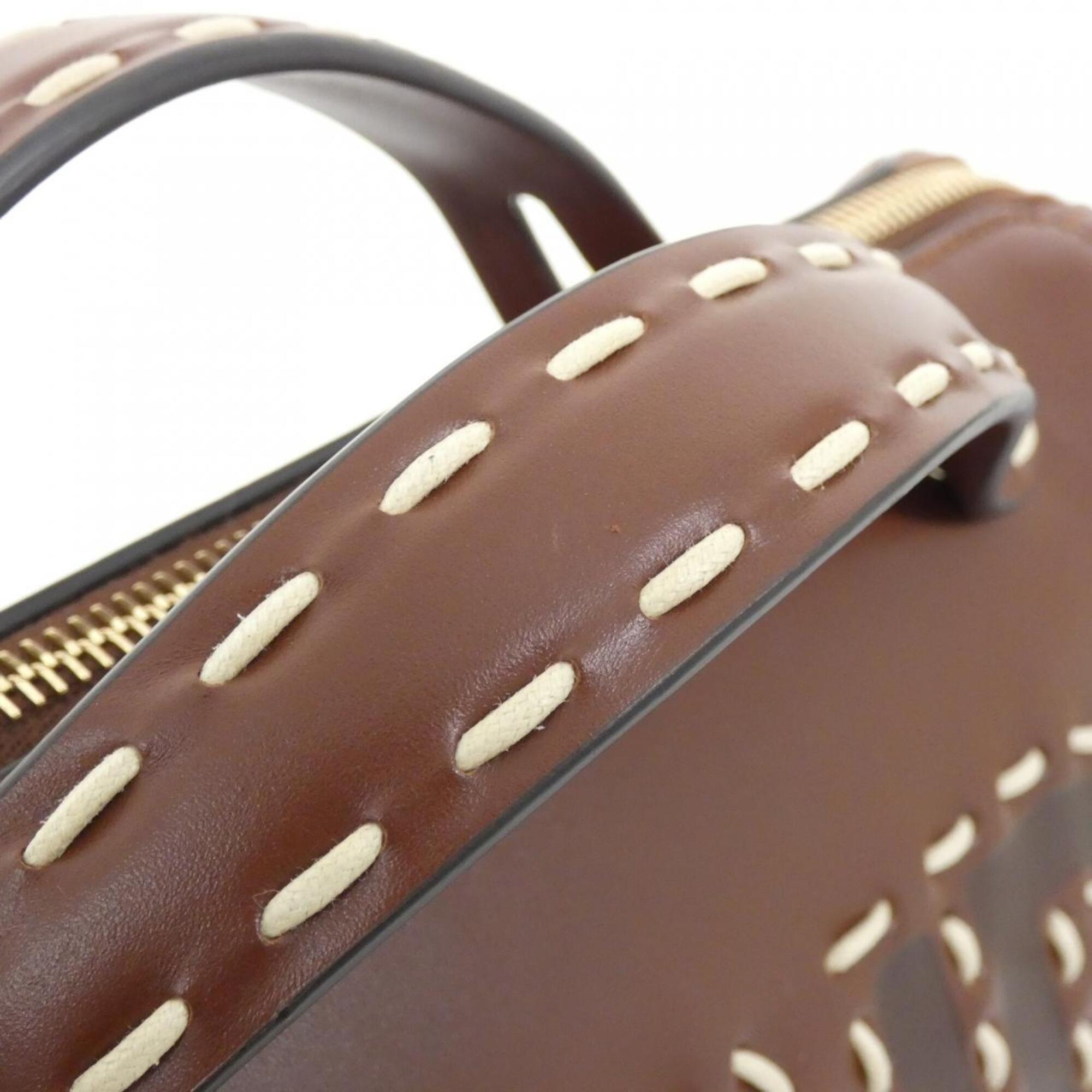 Fendi By The Way Brown Leather Handbag (Pre-Owned)