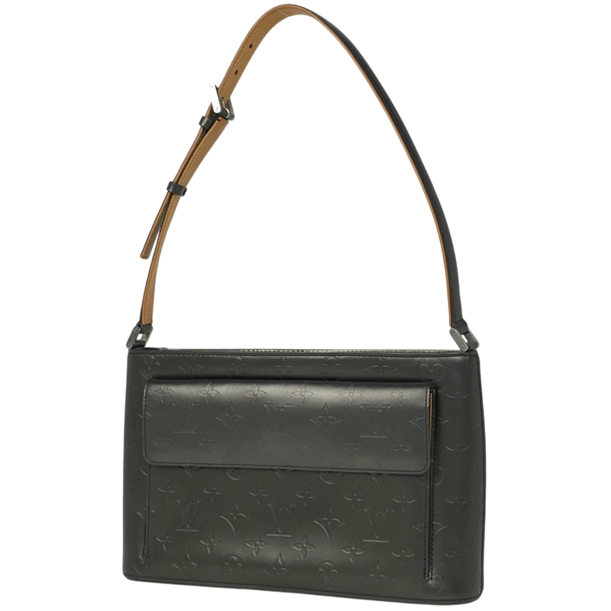 Louis Vuitton Black Noir Monogram Mat Shoulder Bag (Pre-Owned)