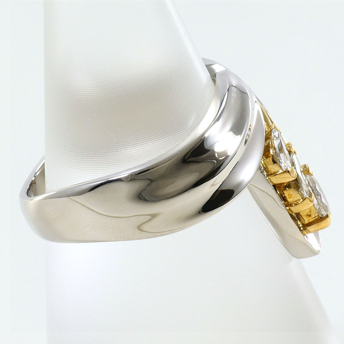 Unbranded Platinum Yellow Gold Yellow Gold (18K) Platinum 900 Band Ring (Pre-Owned)