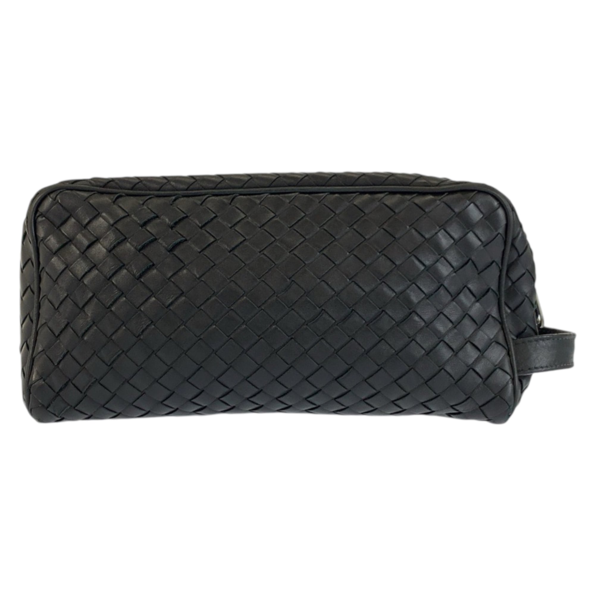 Bottega Veneta Black Intrecciato Clutch Bag (Pre-Owned)