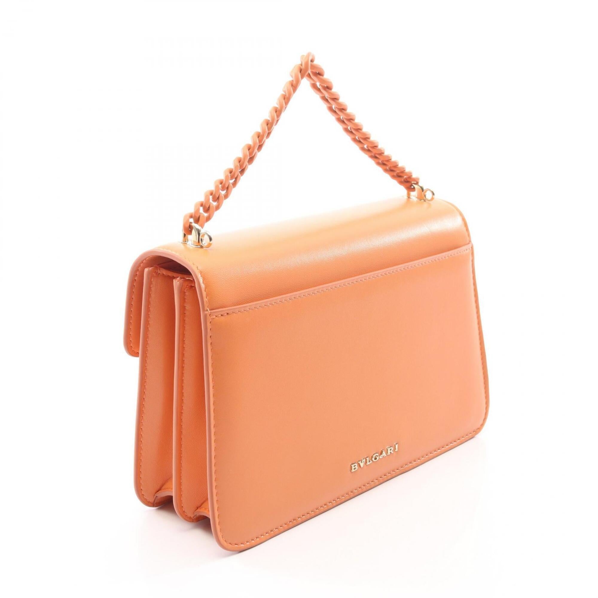 Bvlgari Orange Leather Handbag (Pre-Owned)